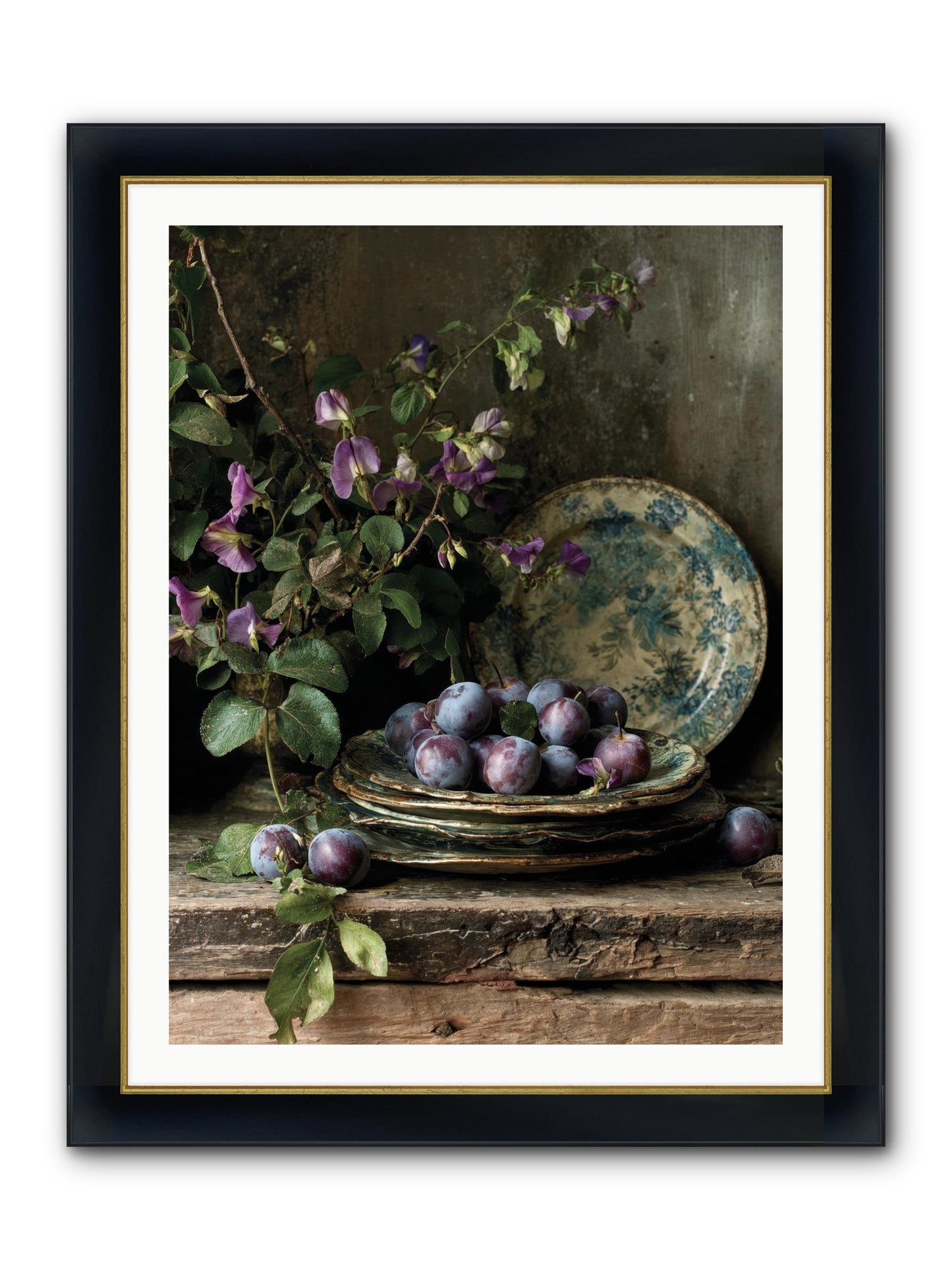 Sunrise Framed Print - Wide Black w/Gold 30x40