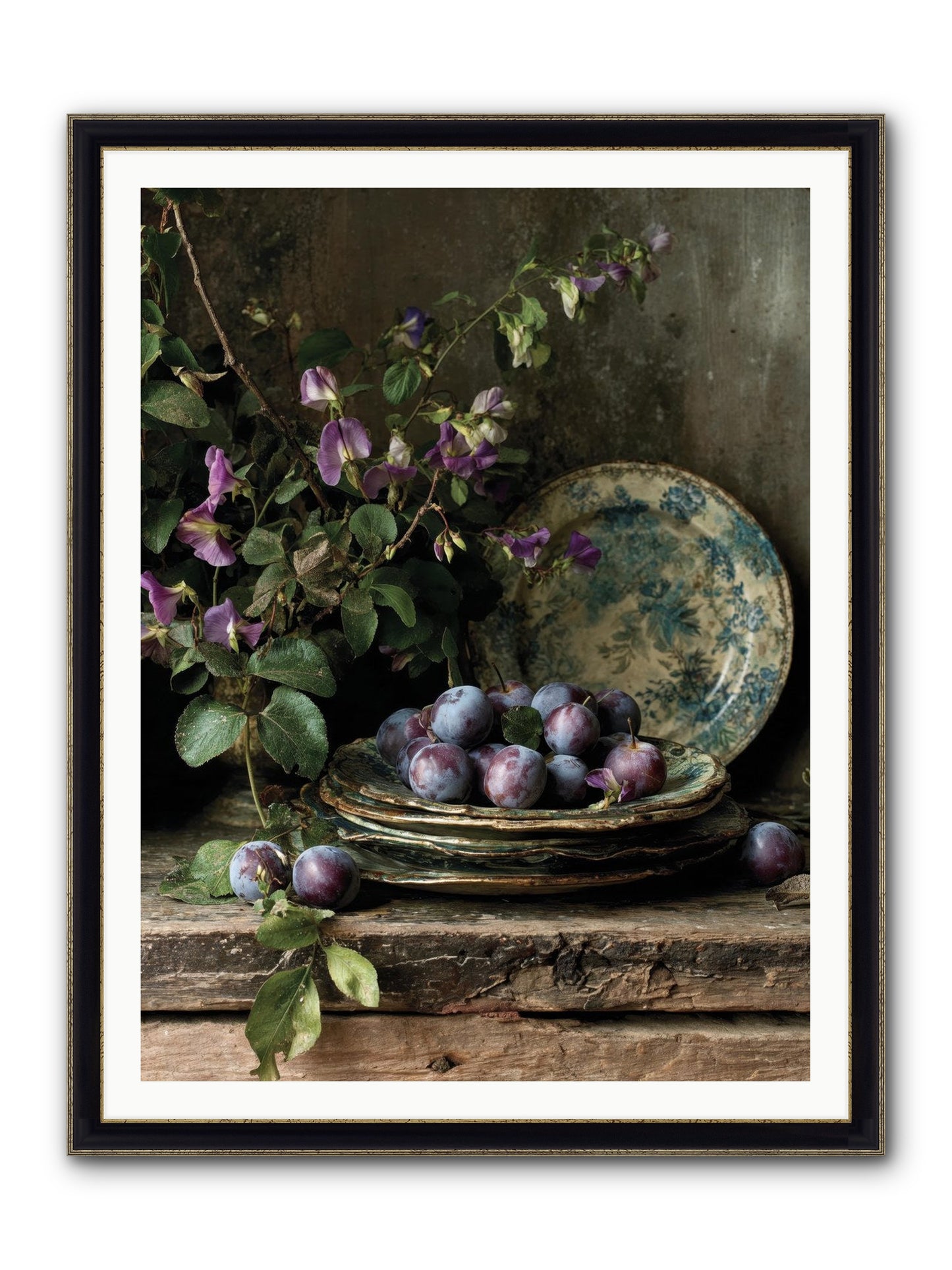 Sunrise Framed Print - Black & Gold 36x48