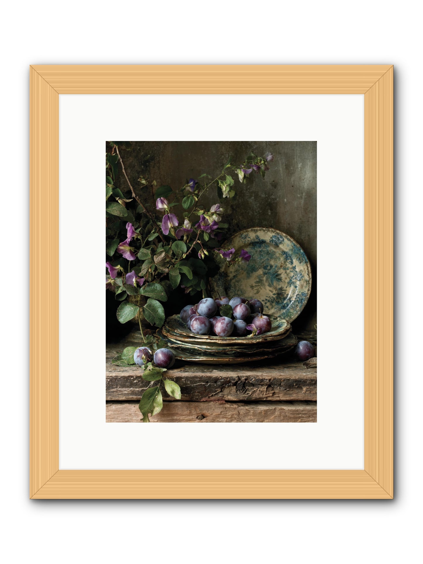 sunrise -- Framed Print - Natural 9x12