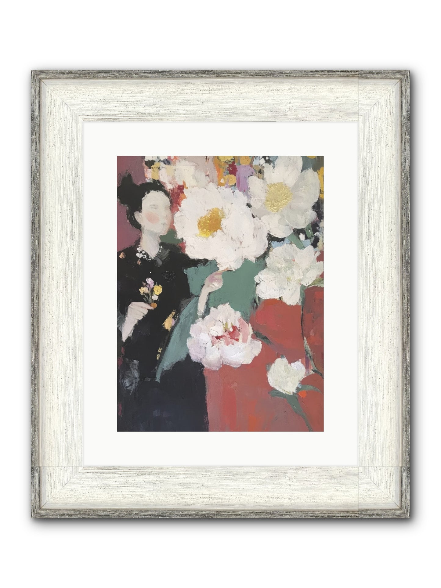 Sunrise Stroll Framed Print - Driftwood White 12x16
