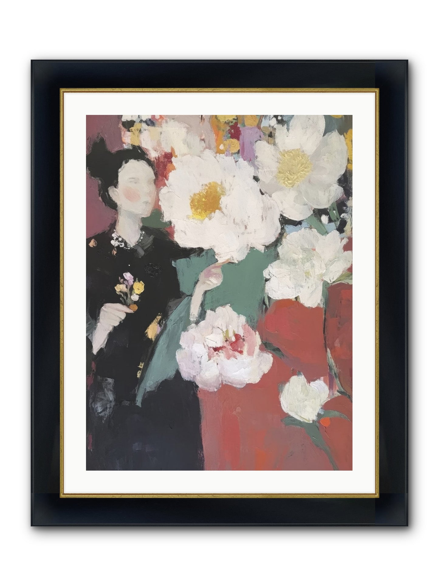 Sunrise Stroll Framed Print - Wide Black w/Gold 24x32