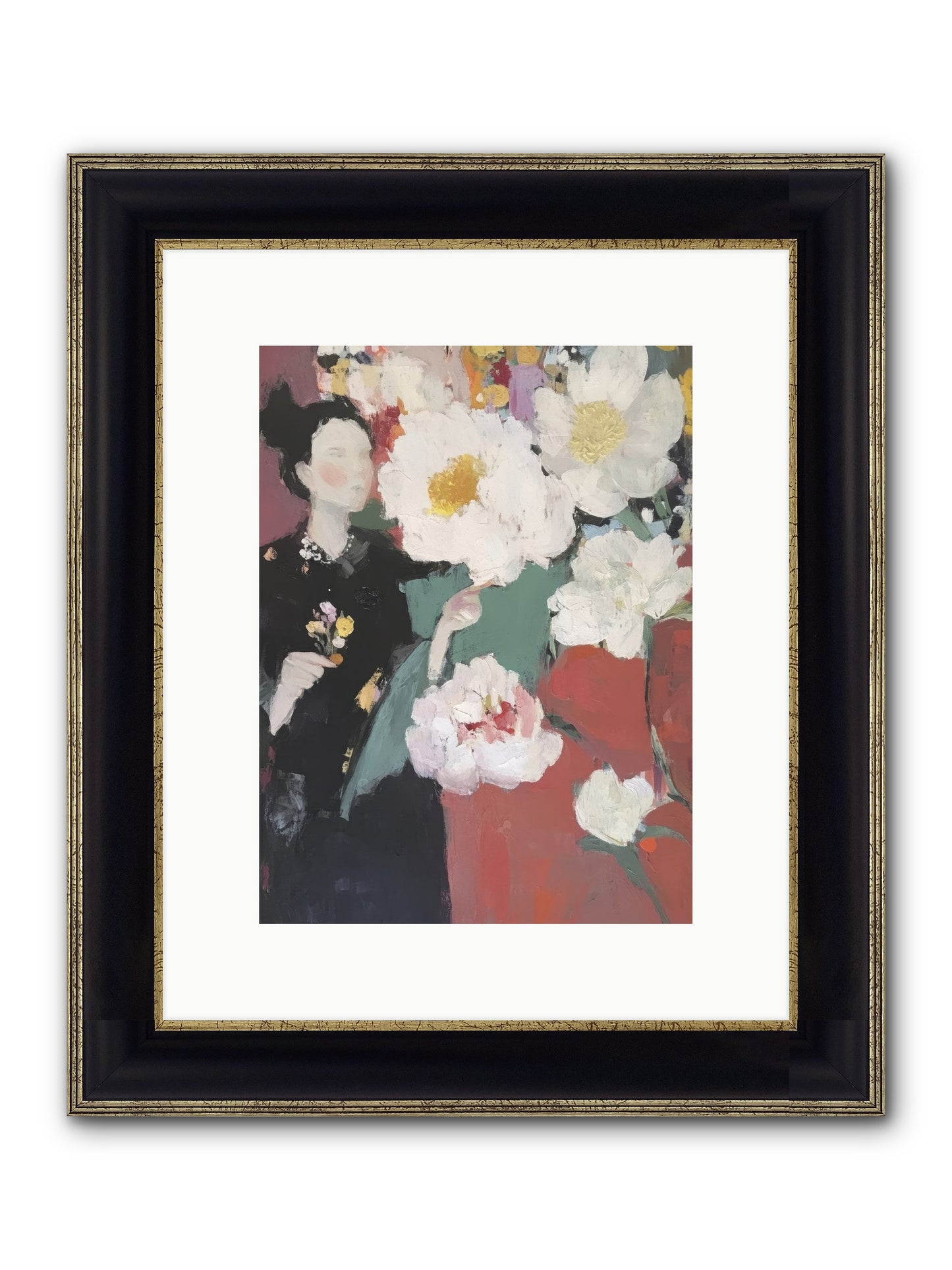 Sunrise Stroll Framed Print - Black & Gold 9x12