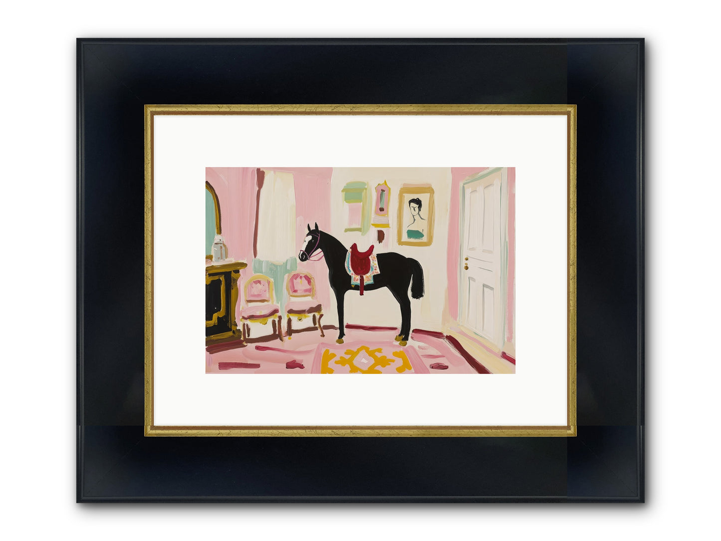 Sunset Boulevard Framed Print - Wide Black w/Gold 12x8