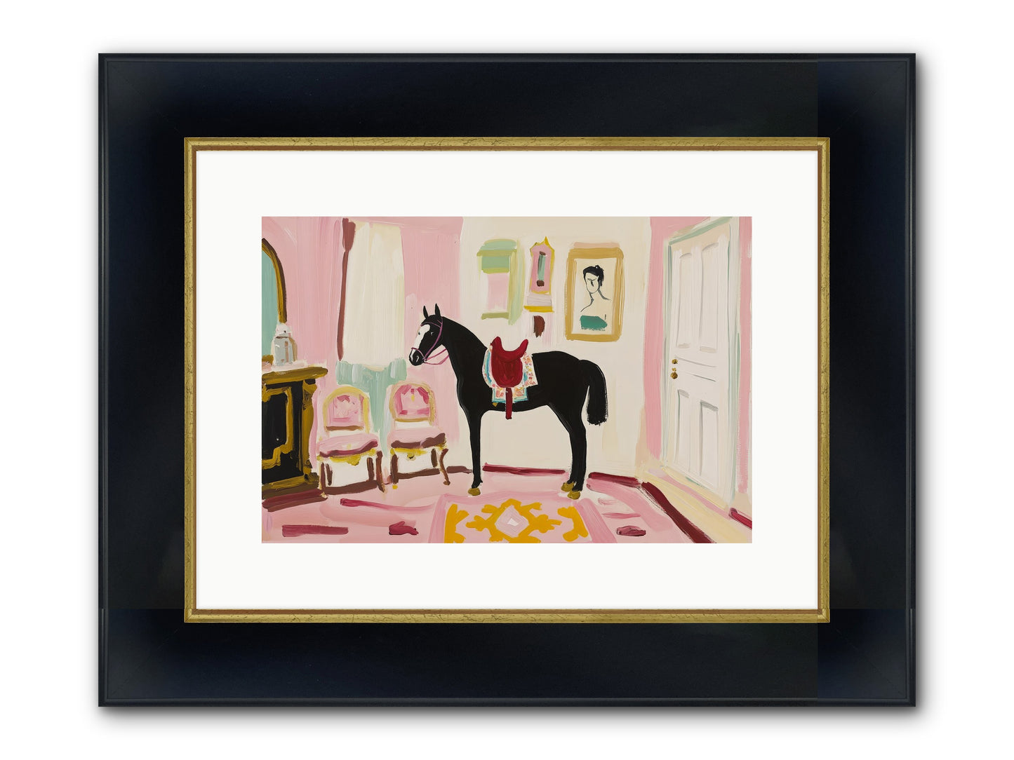 Sunset Boulevard Framed Print - Wide Black w/Gold 15x10
