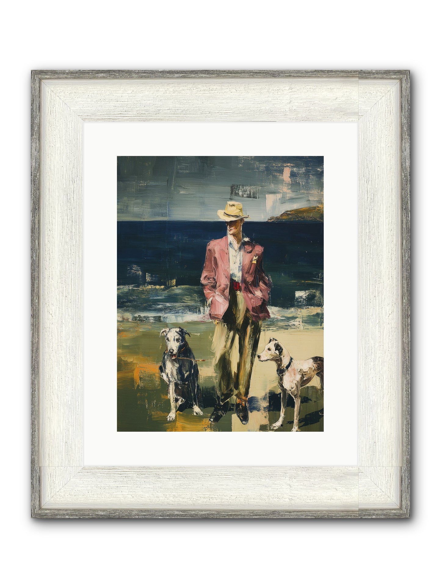 Sunset Captured Framed Print - Driftwood White 12x16
