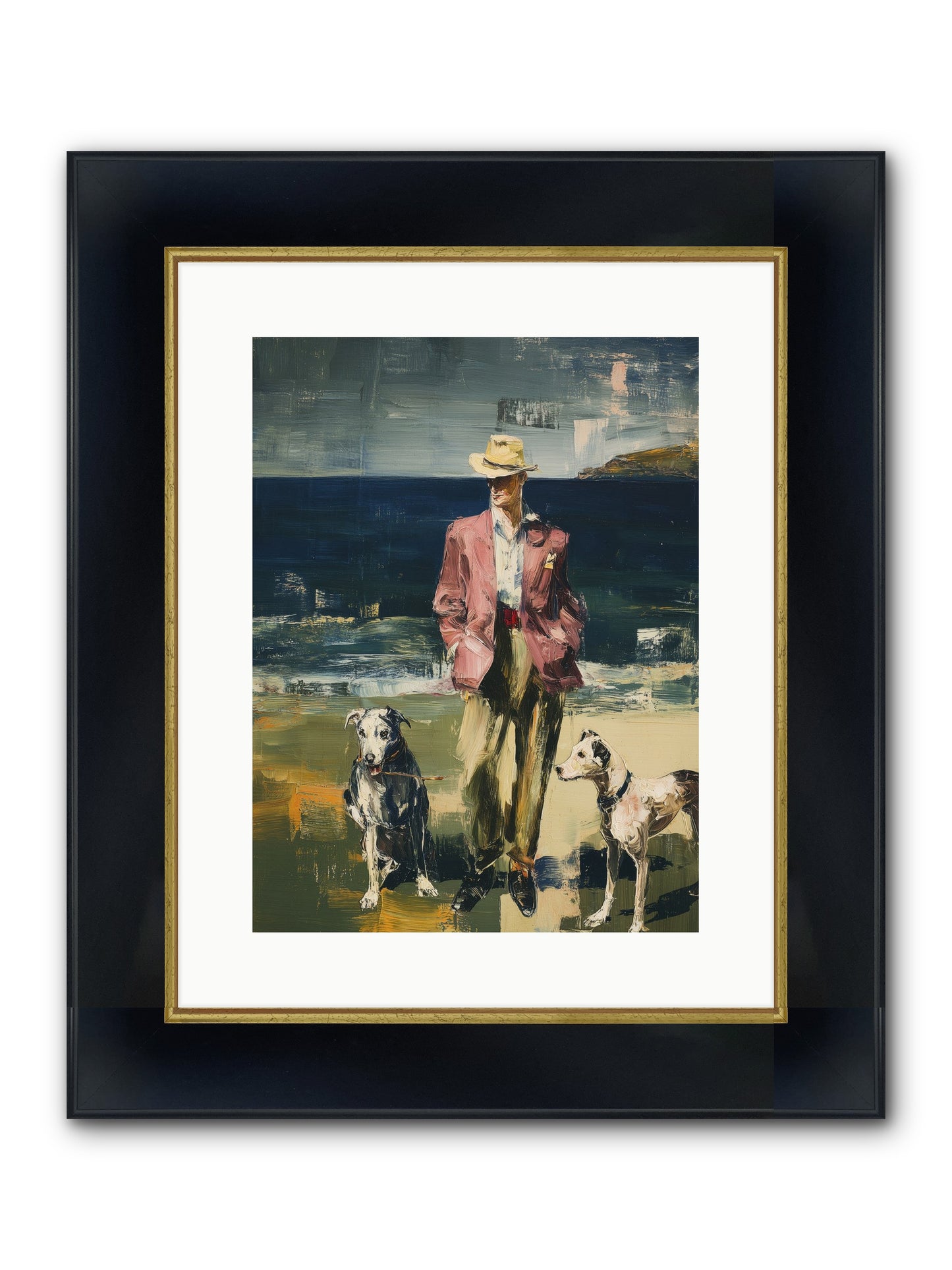 Sunset Captured Framed Print - Wide Black w/Gold 12x16
