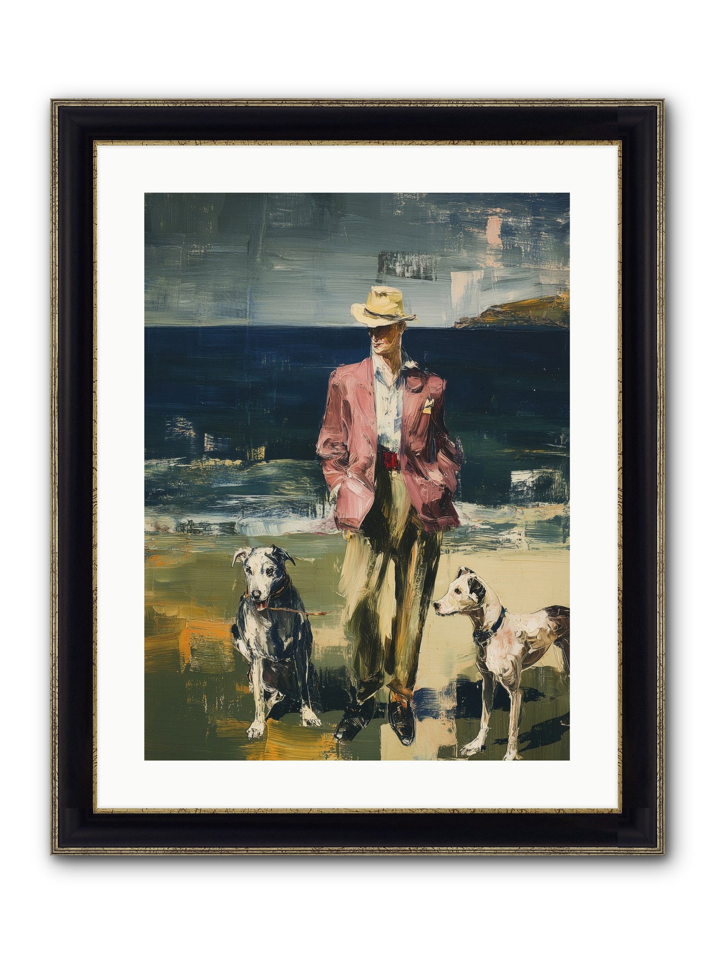Sunset Captured Framed Print - Black & Gold 18x24