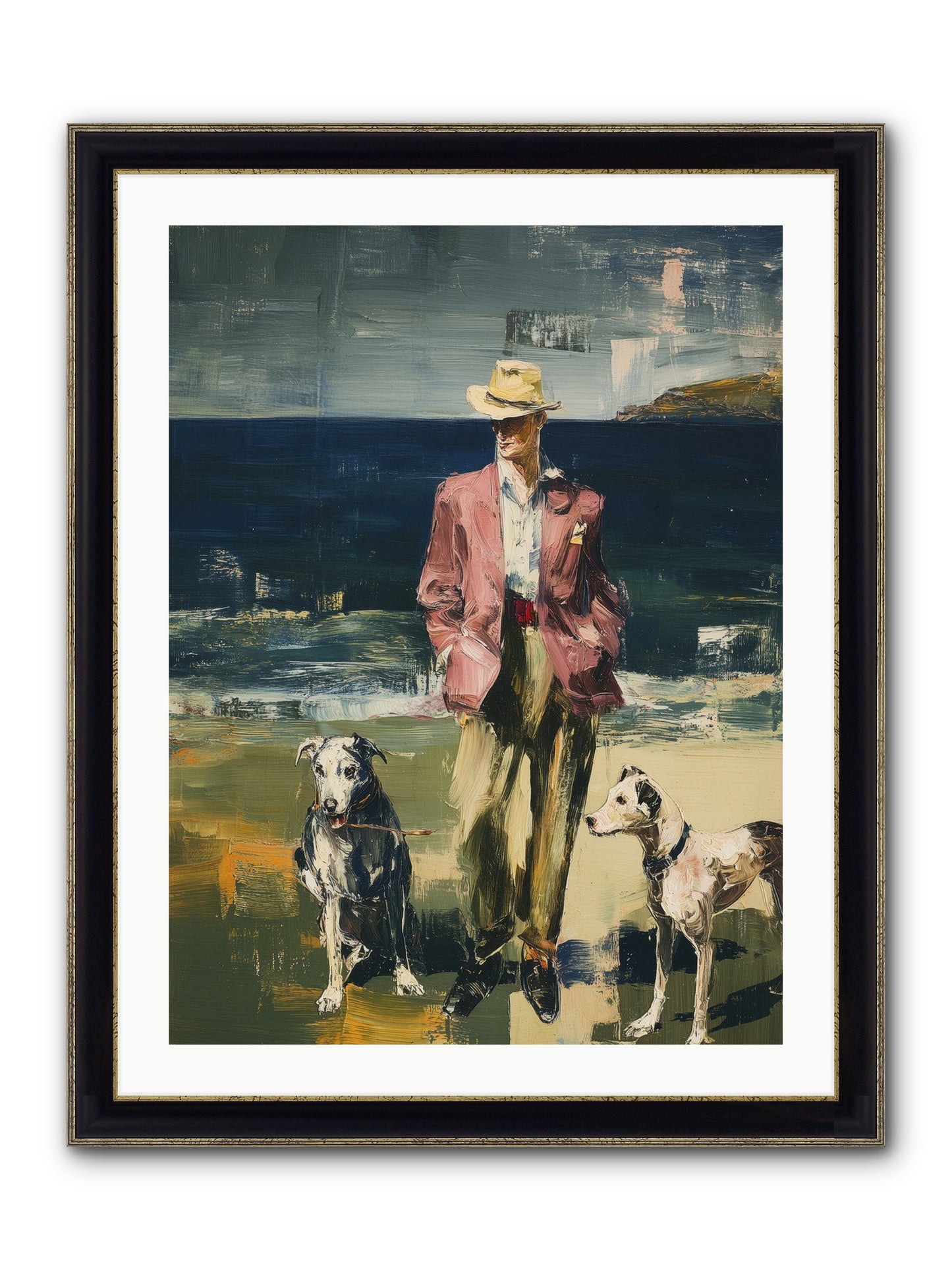 Sunset Captured Framed Print - Black & Gold 24x32