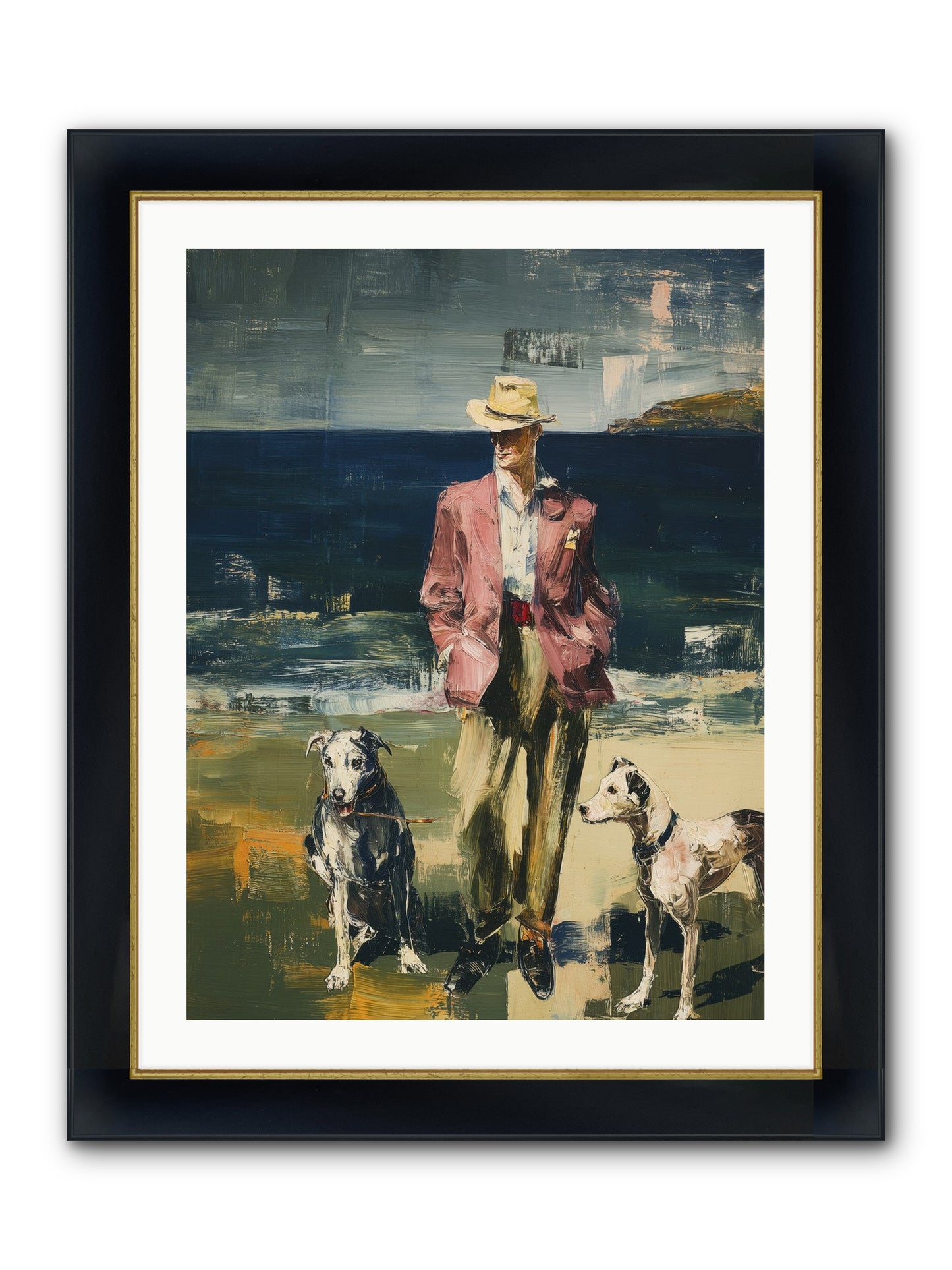Sunset Captured Framed Print - Wide Black w/Gold 24x32