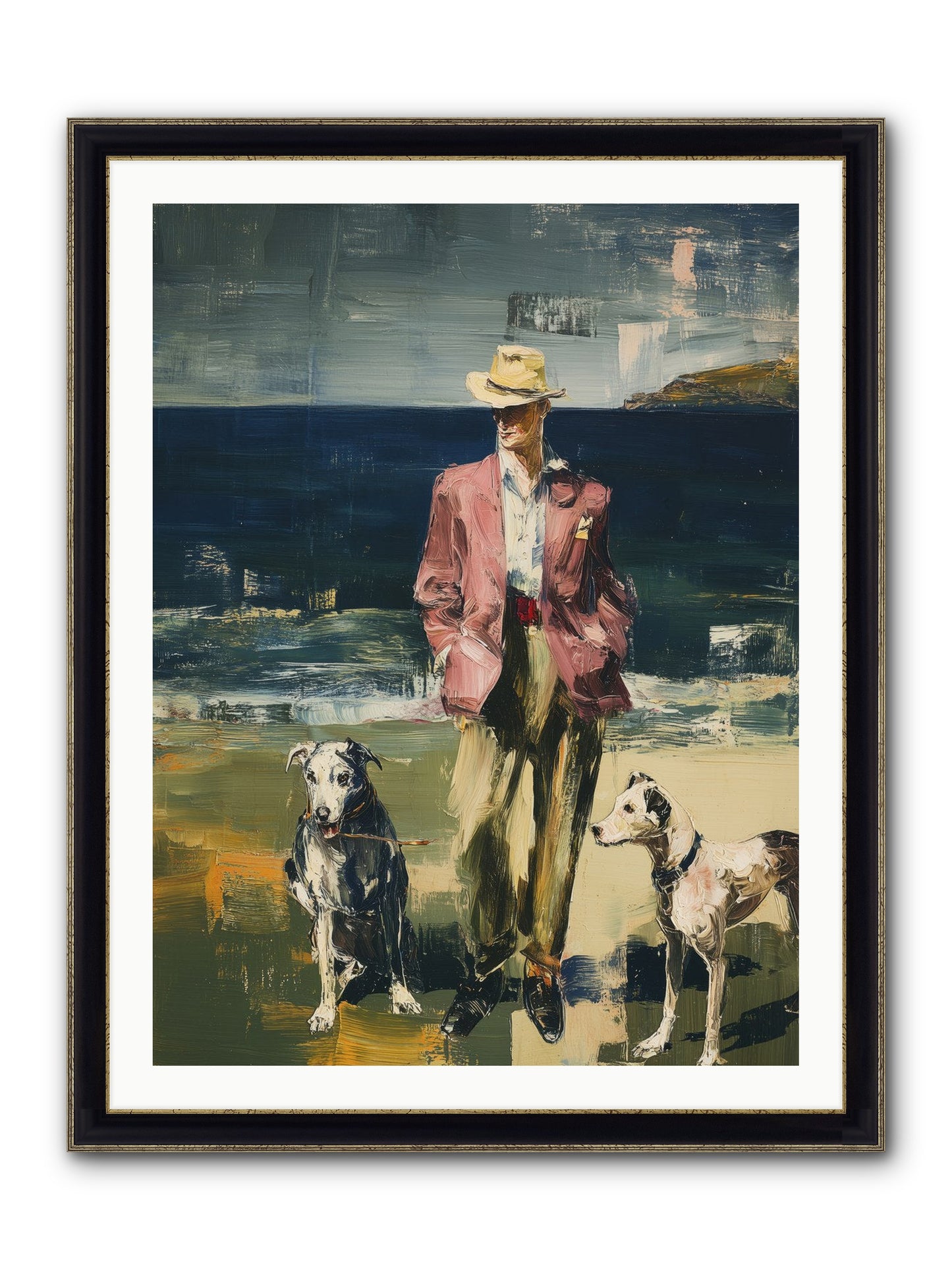 Sunset Captured Framed Print - Black & Gold 30x40