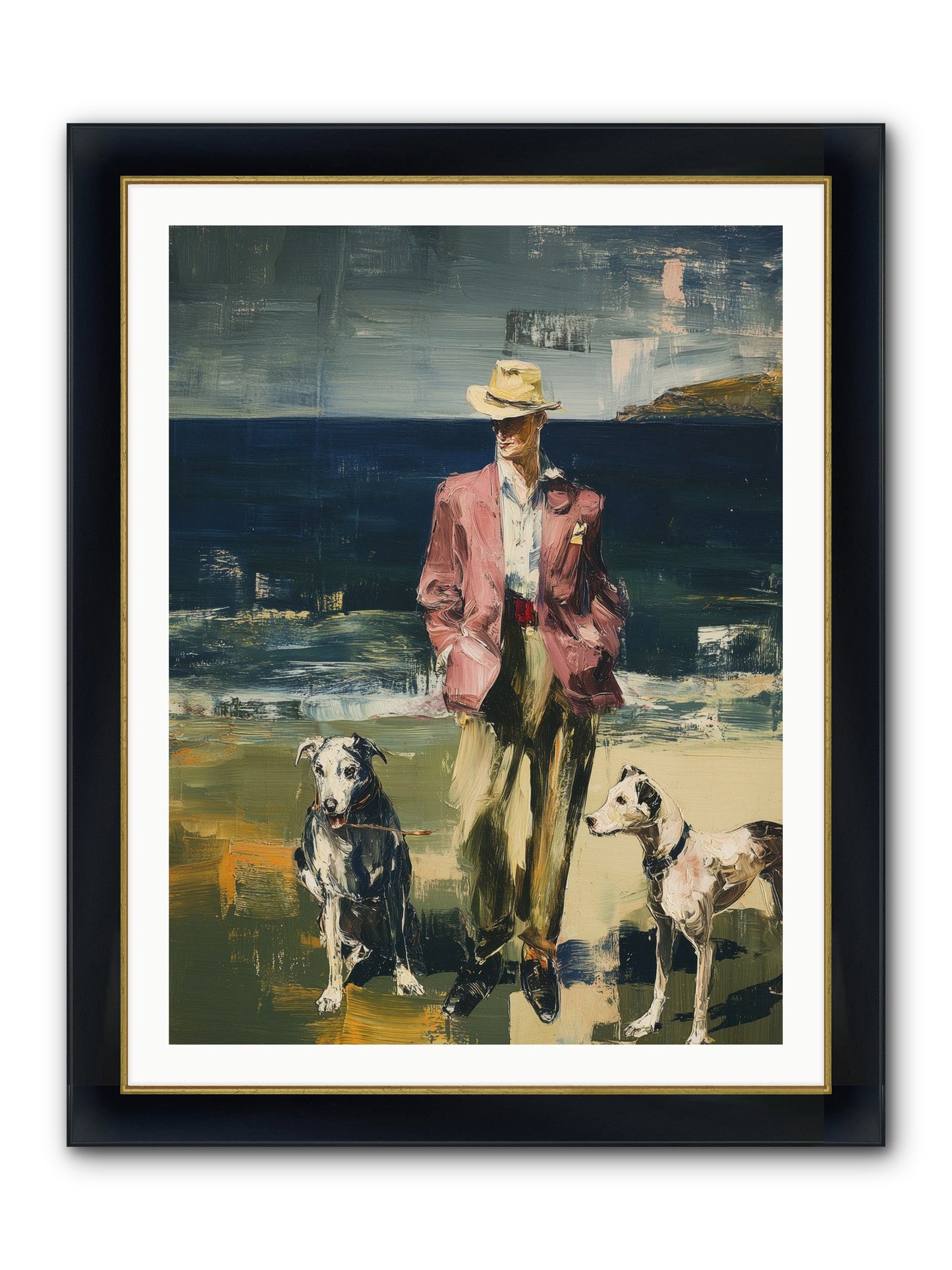 Sunset Captured Framed Print - Wide Black w/Gold 30x40