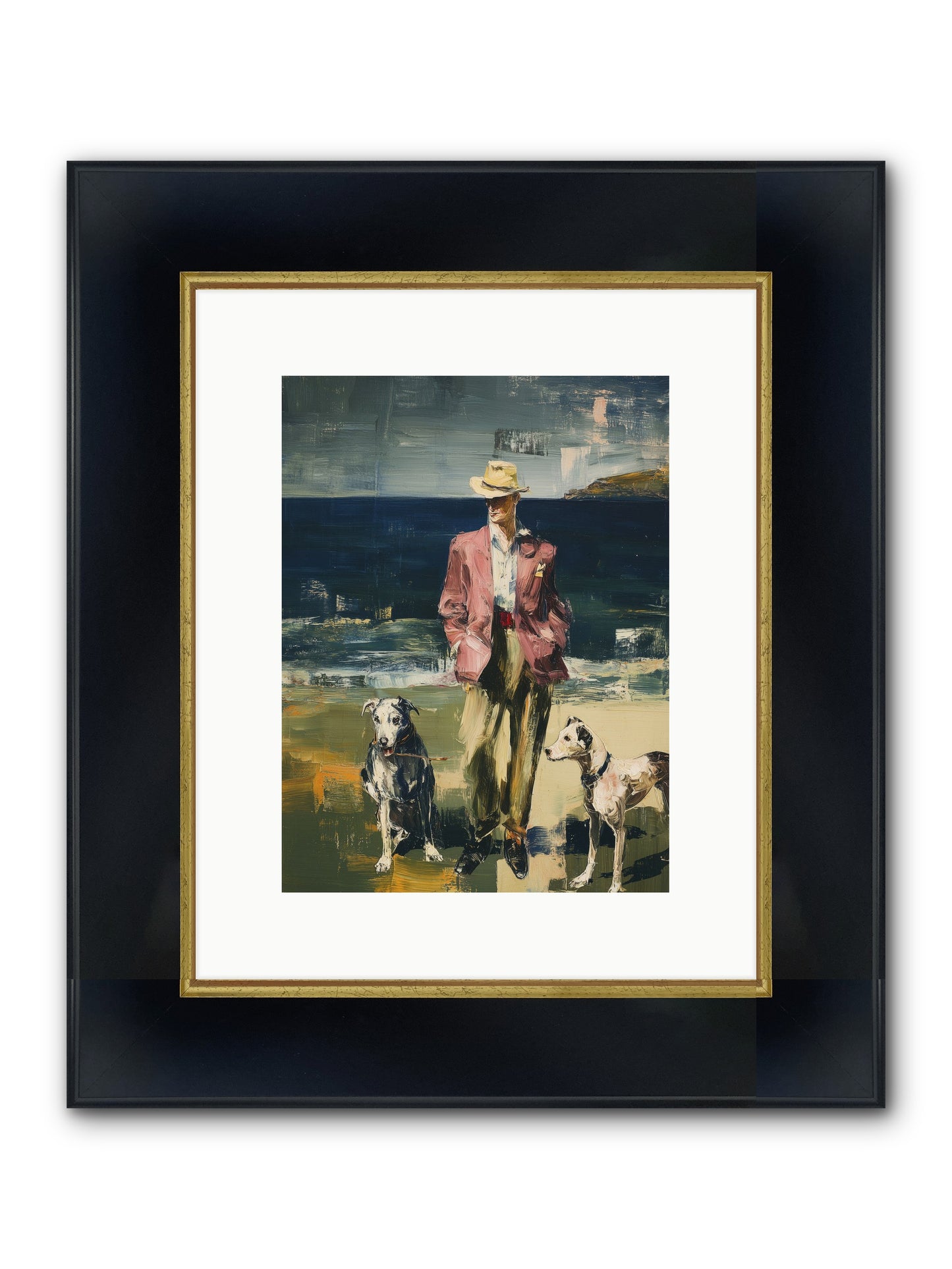 Sunset Captured Framed Print - Wide Black w/Gold 9x12