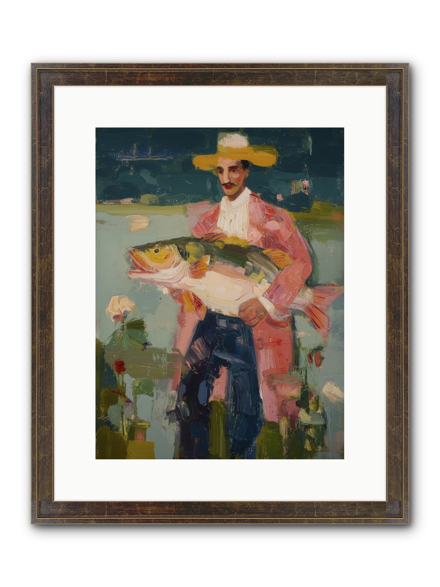 Sunset Feast Framed Print - Slimwoods Black/Gold 12x16