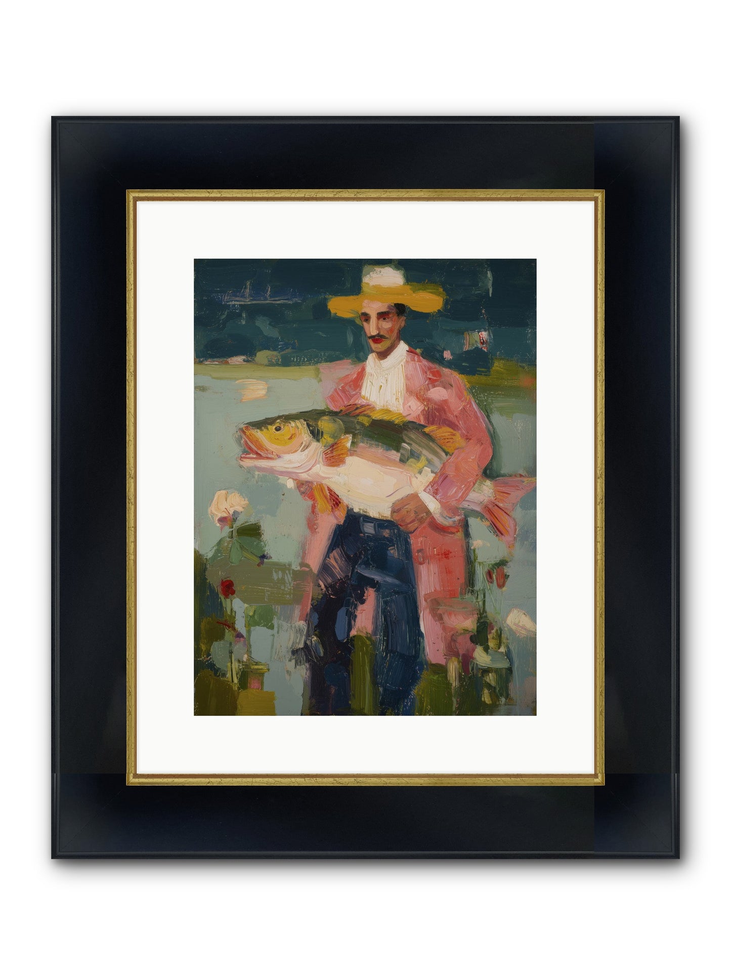 Sunset Feast Framed Print - Wide Black w/Gold 12x16