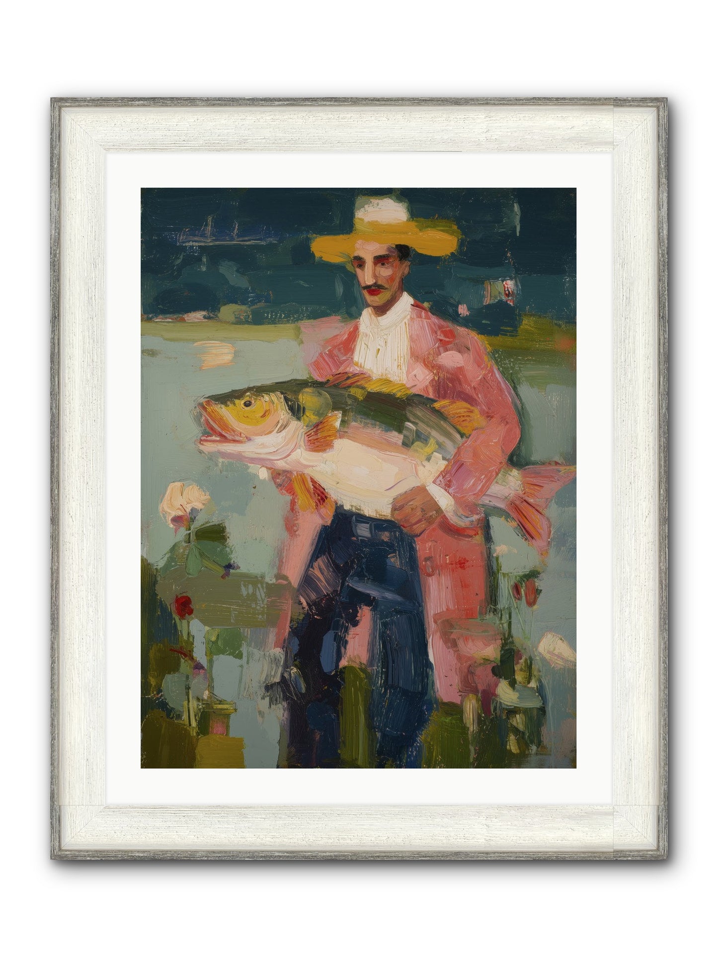 Sunset Feast Framed Print - Driftwood White 24x32
