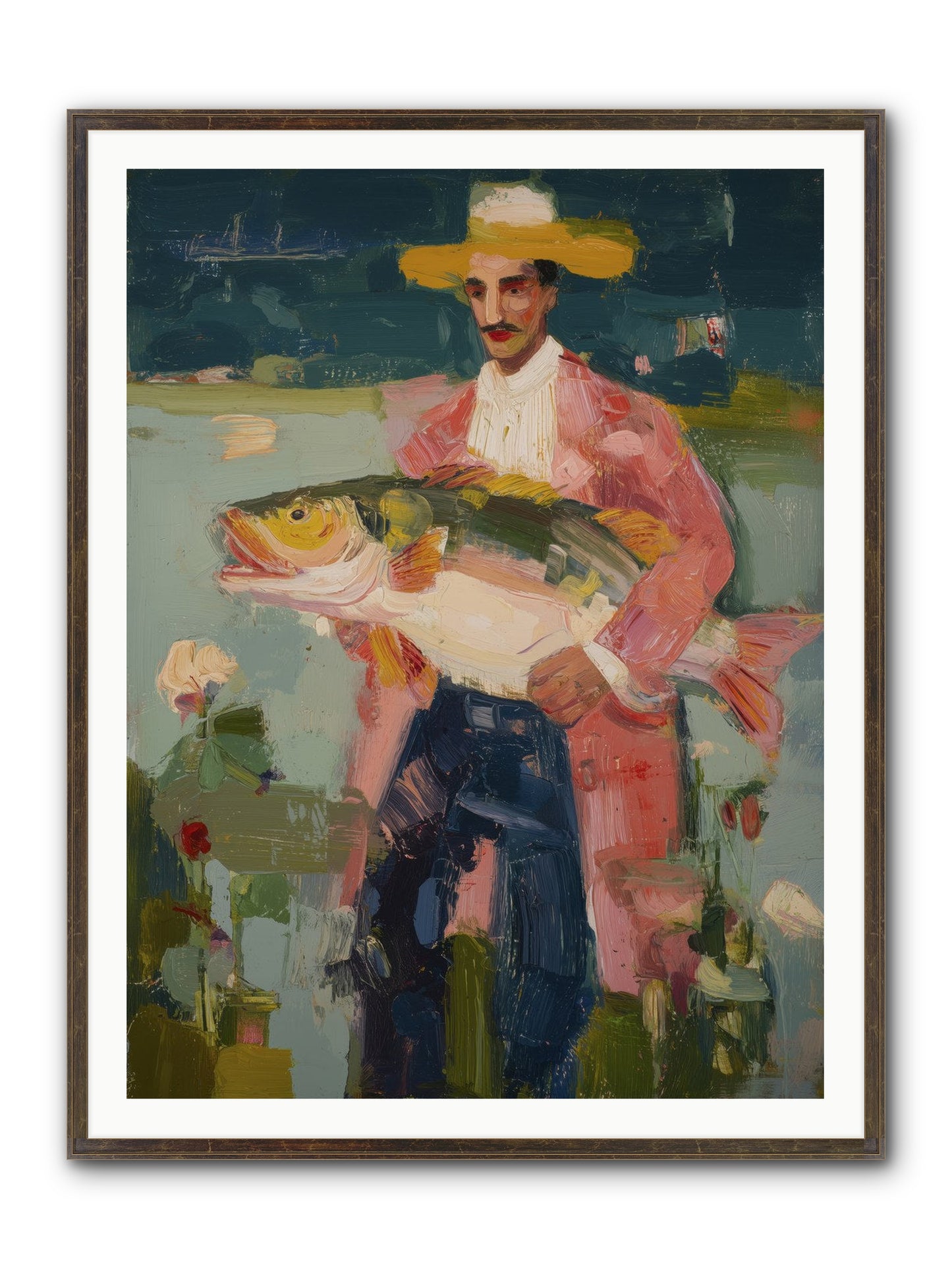Sunset Feast Framed Print - Slimwoods Black/Gold 36x48