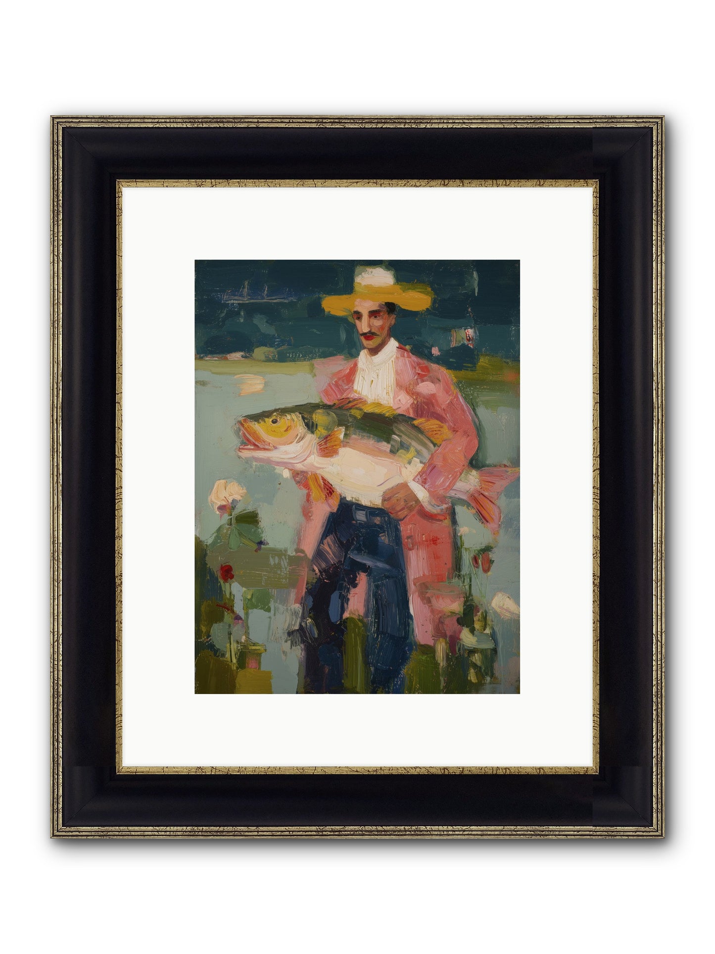 Sunset Feast Framed Print - Black & Gold 9x12