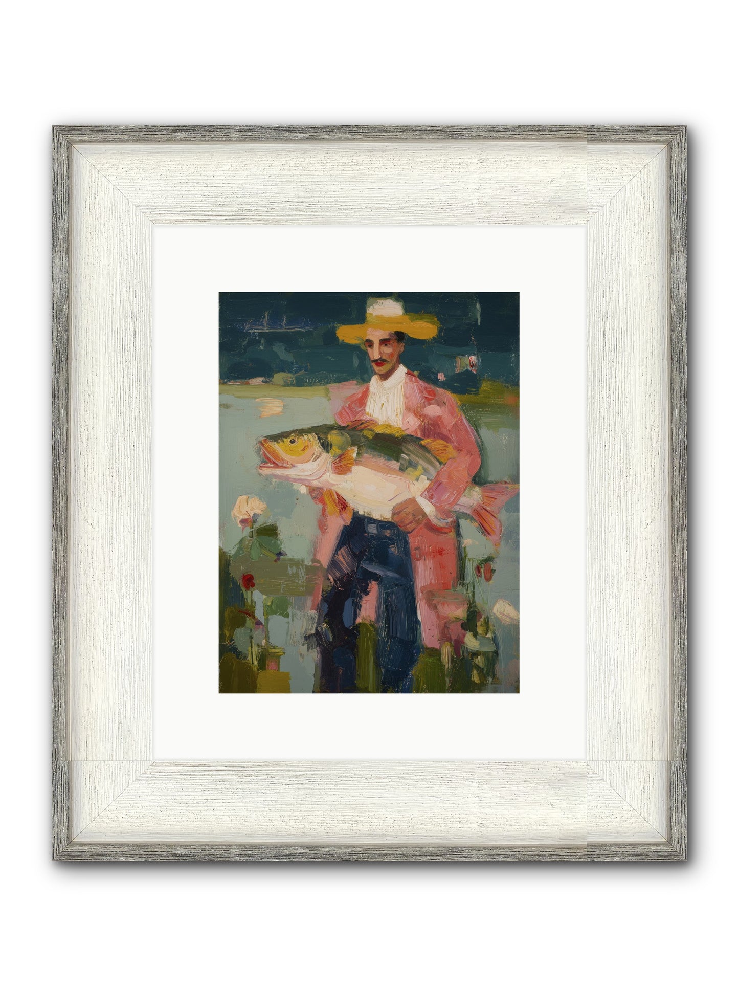 Sunset Feast Framed Print - Driftwood White 9x12