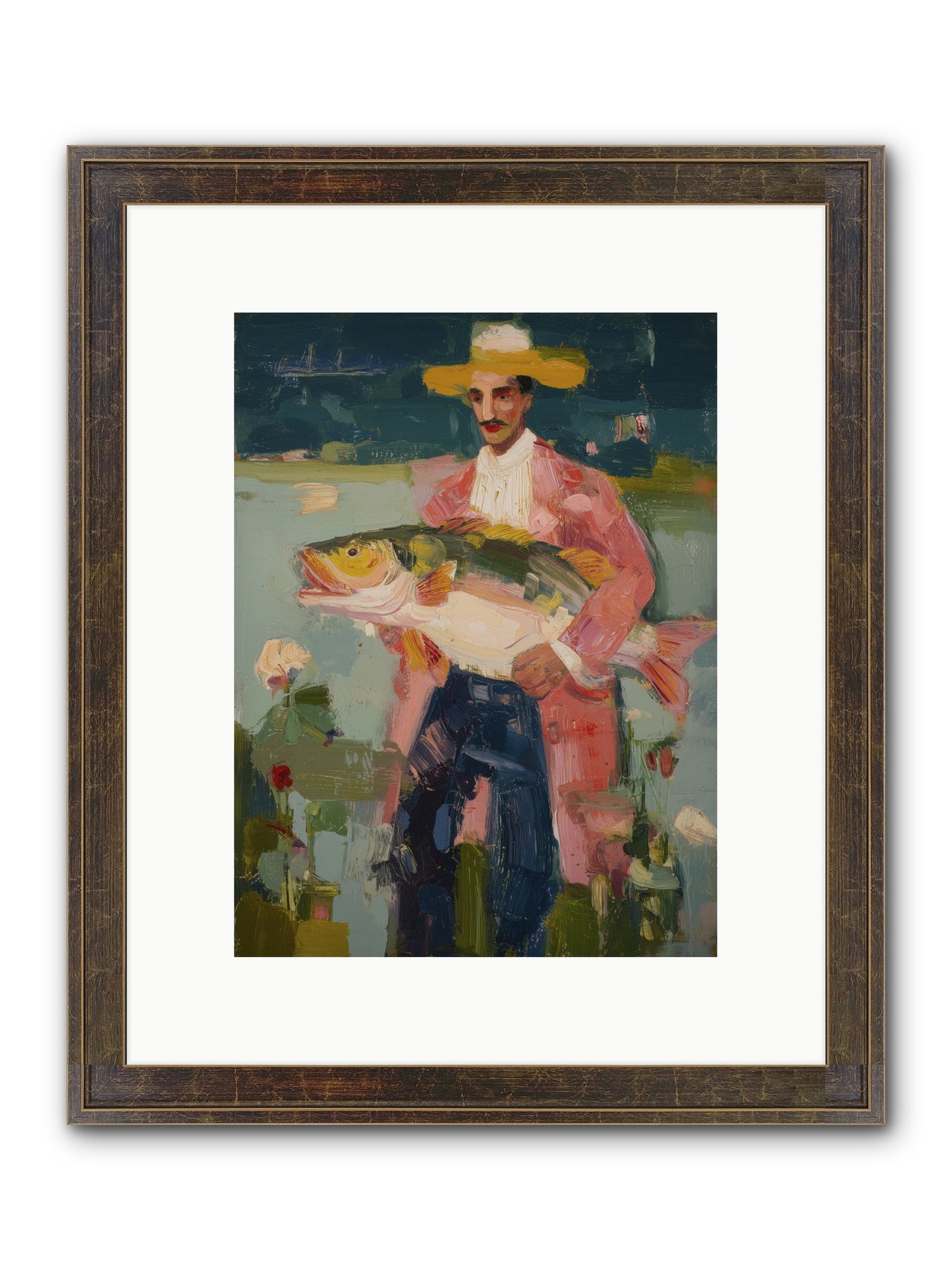 Sunset Feast Framed Print - Slimwoods Black/Gold 9x12