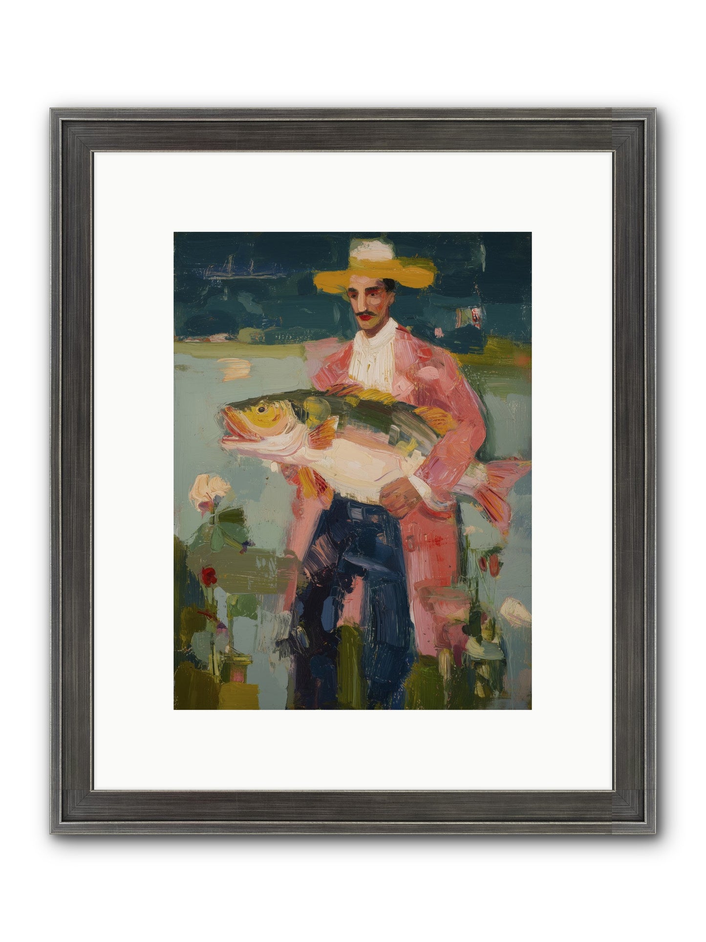Sunset Feast Framed Print - Slimwoods Black/Silver 9x12