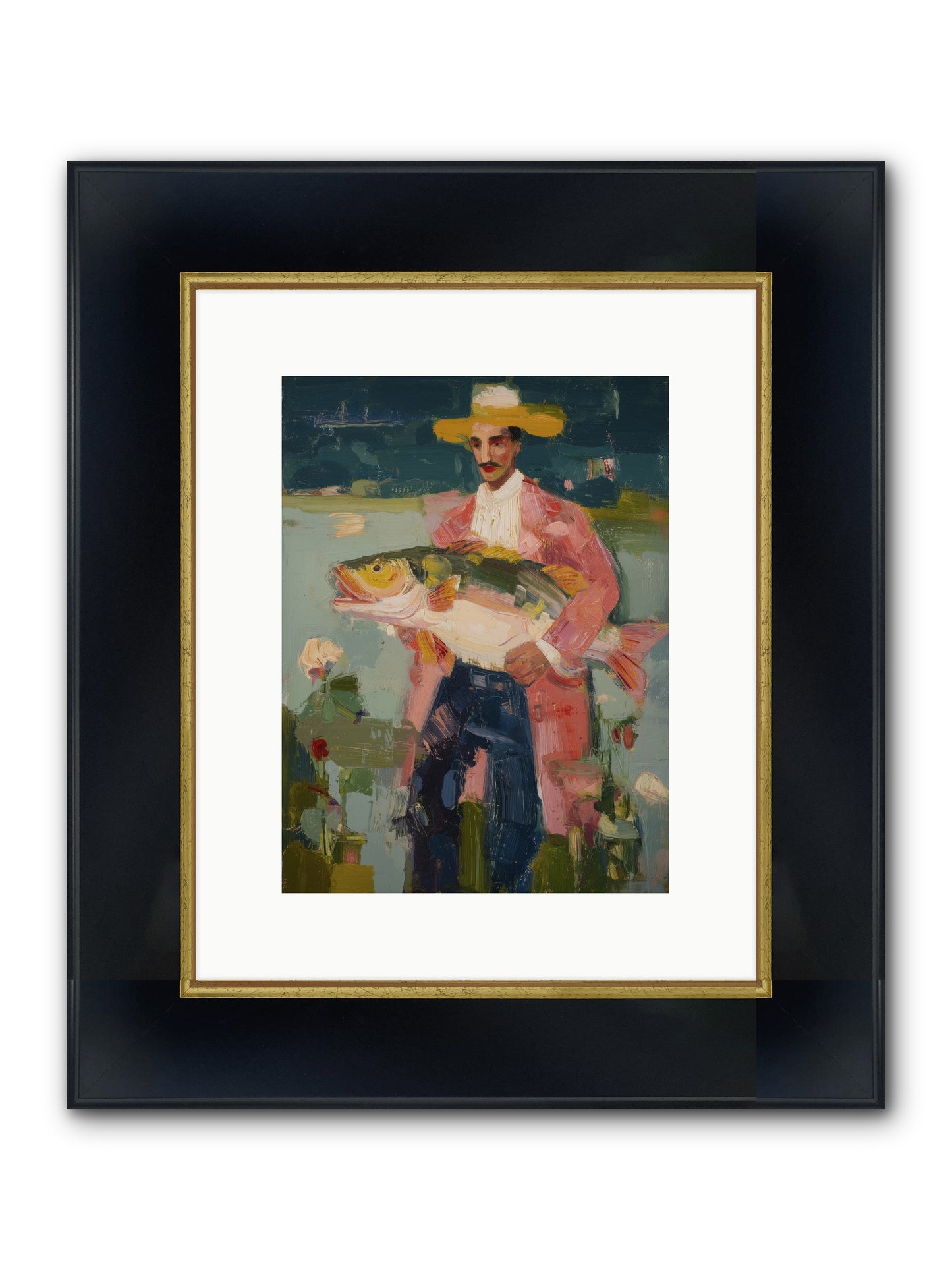Sunset Feast Framed Print - Wide Black w/Gold 9x12