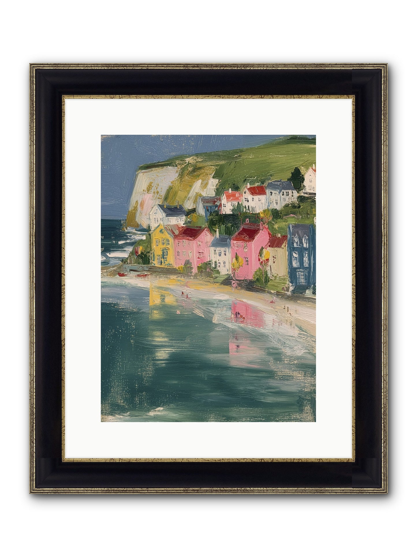 Sunset Hues Framed Print - Black & Gold 12x16