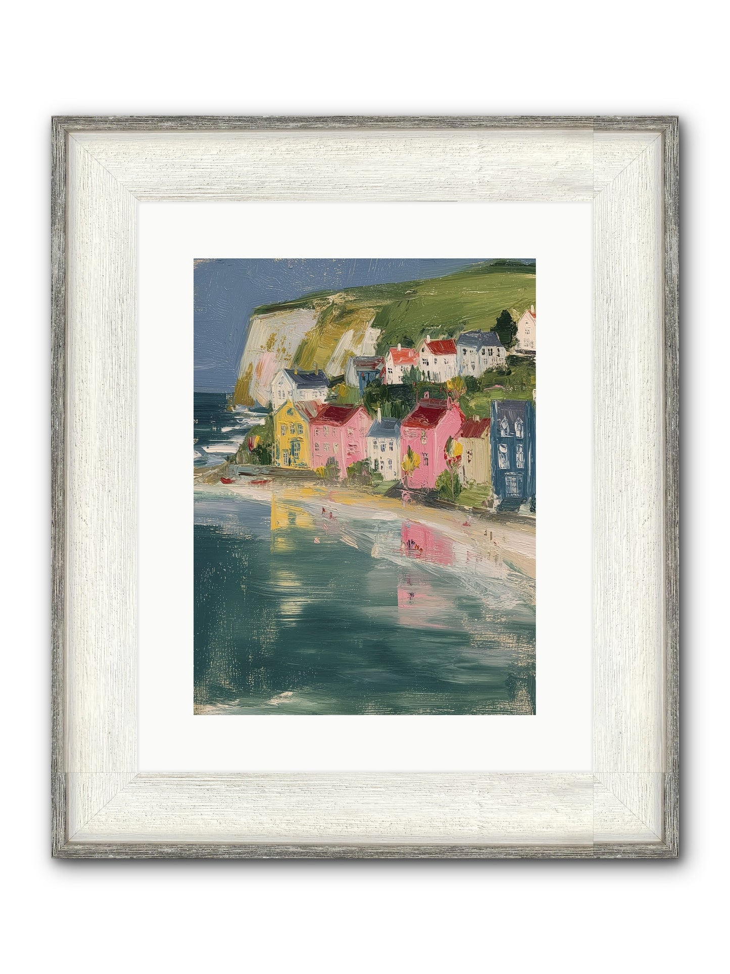 Sunset Hues Framed Print - Driftwood White 12x16