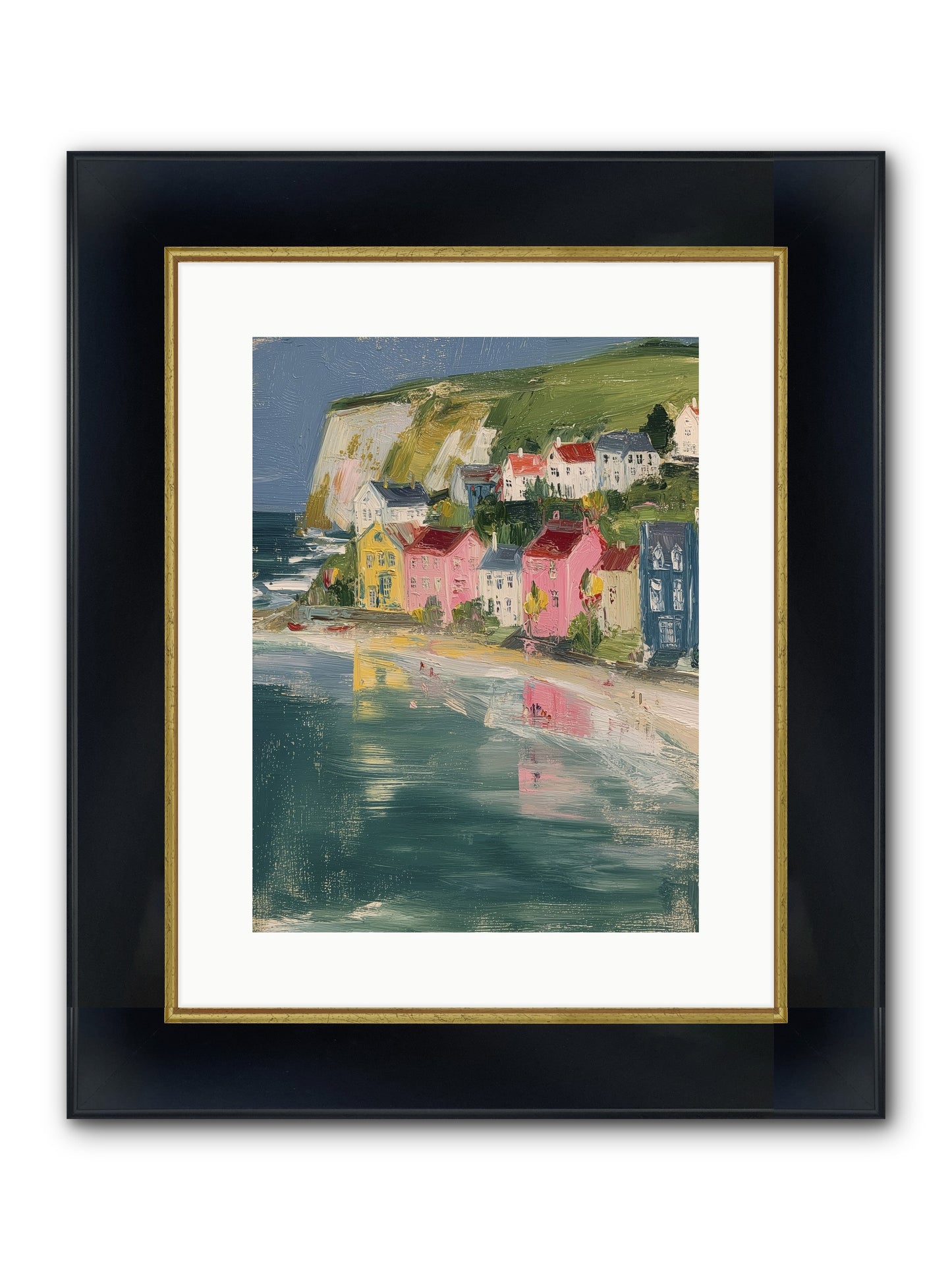 Sunset Hues Framed Print - Wide Black w/Gold 12x16