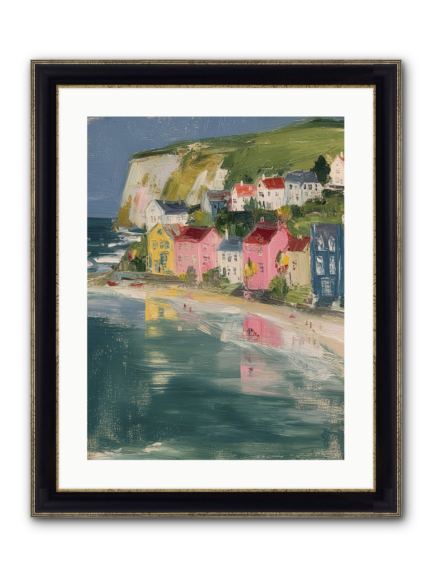Sunset Hues Framed Print - Black & Gold 18x24