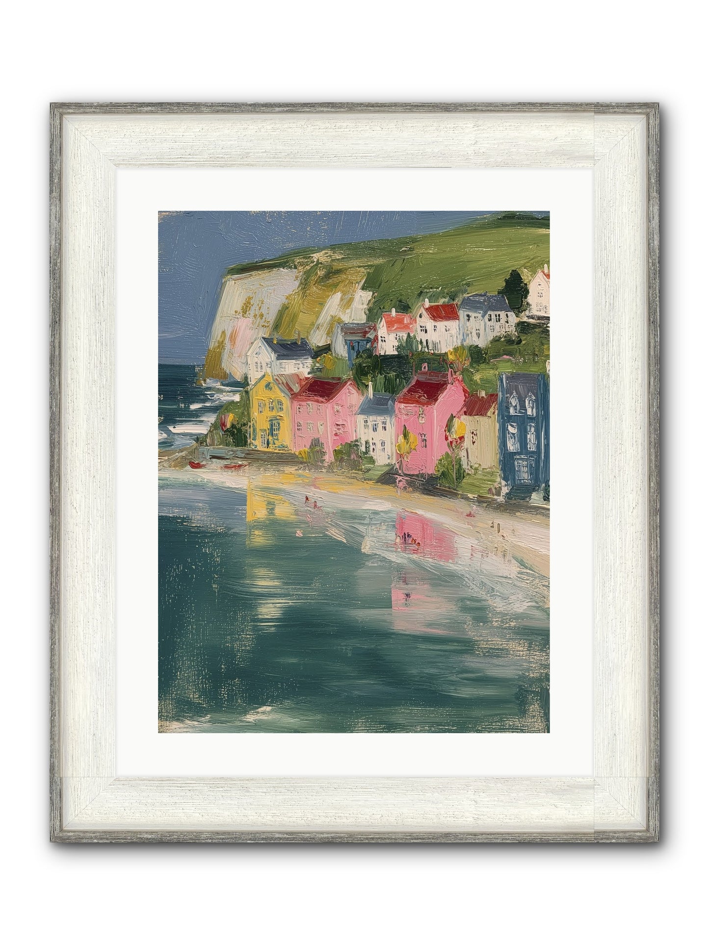 Sunset Hues Framed Print - Driftwood White 18x24