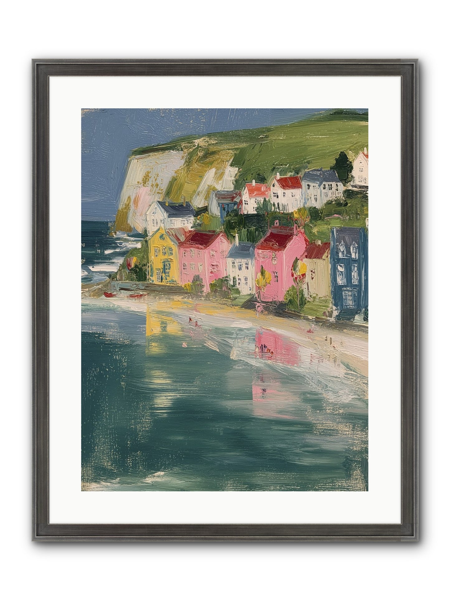 Sunset Hues Framed Print - Slimwoods Black/Silver 18x24