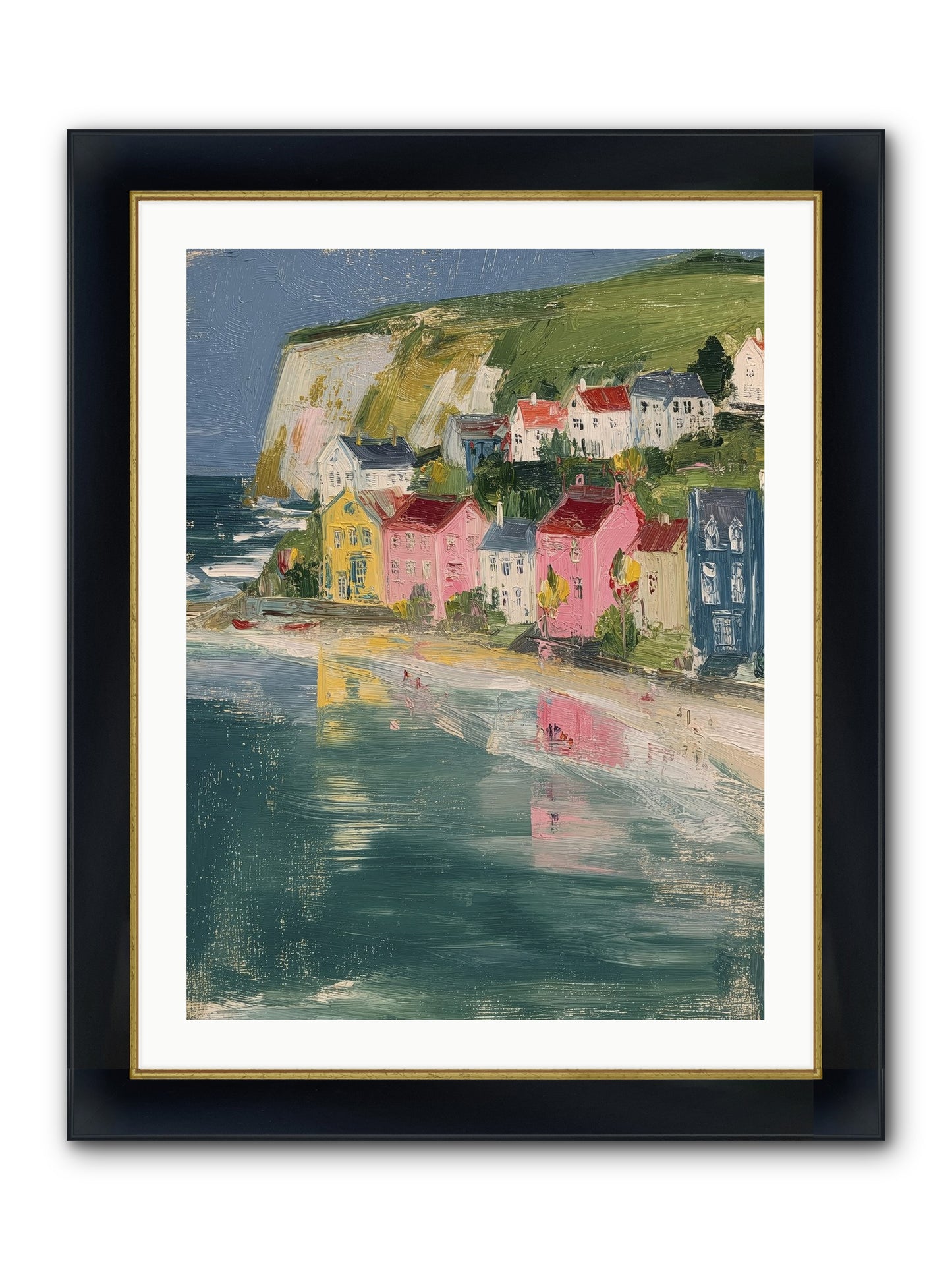 Sunset Hues Framed Print - Wide Black w/Gold 24x32