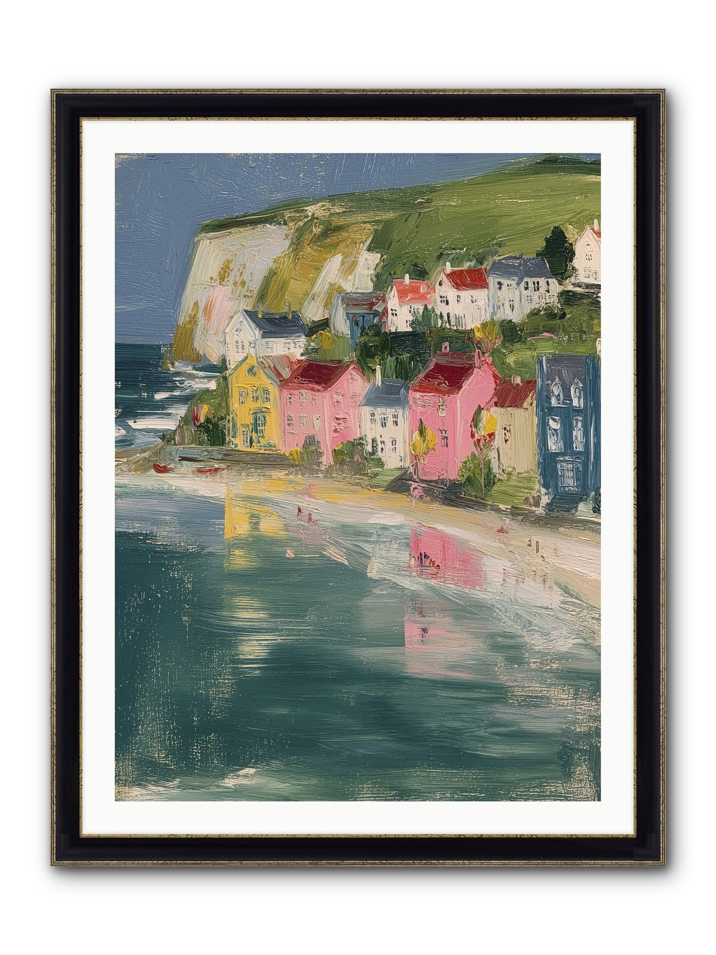 Sunset Hues Framed Print - Black & Gold 30x40