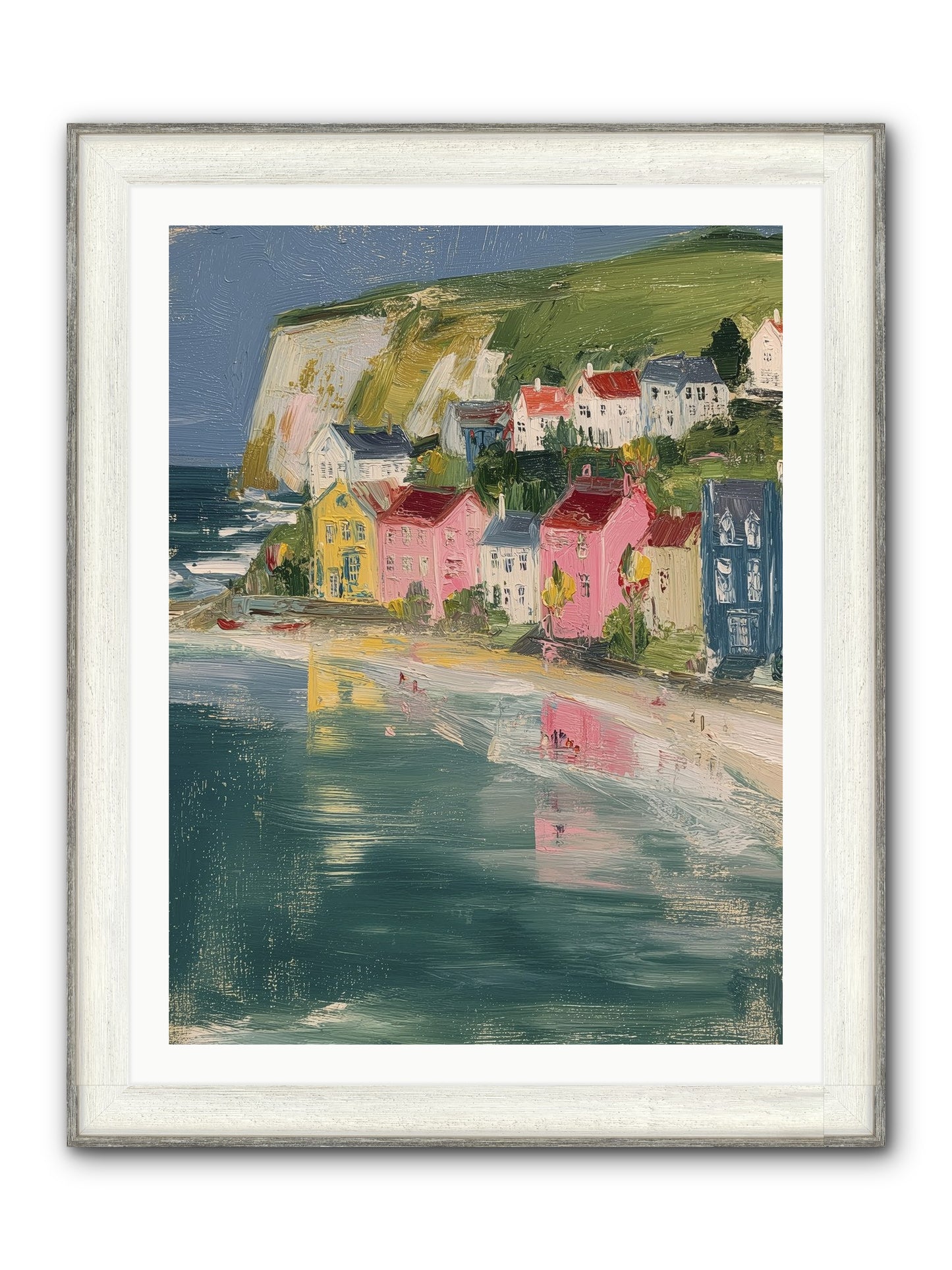 Sunset Hues Framed Print - Driftwood White 30x40