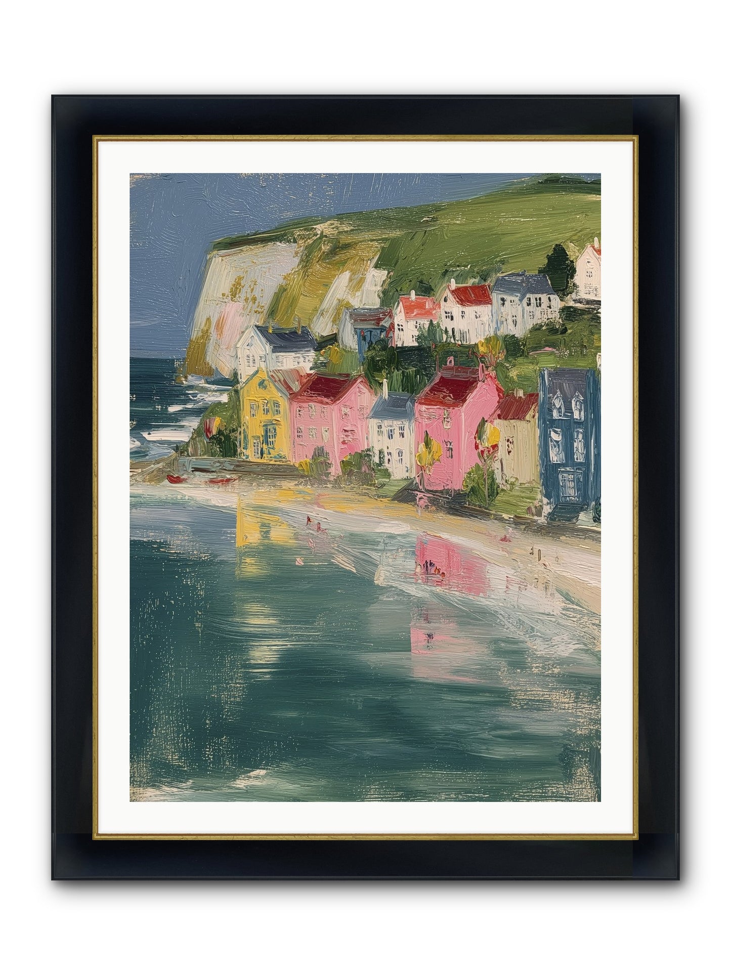 Sunset Hues Framed Print - Wide Black w/Gold 30x40