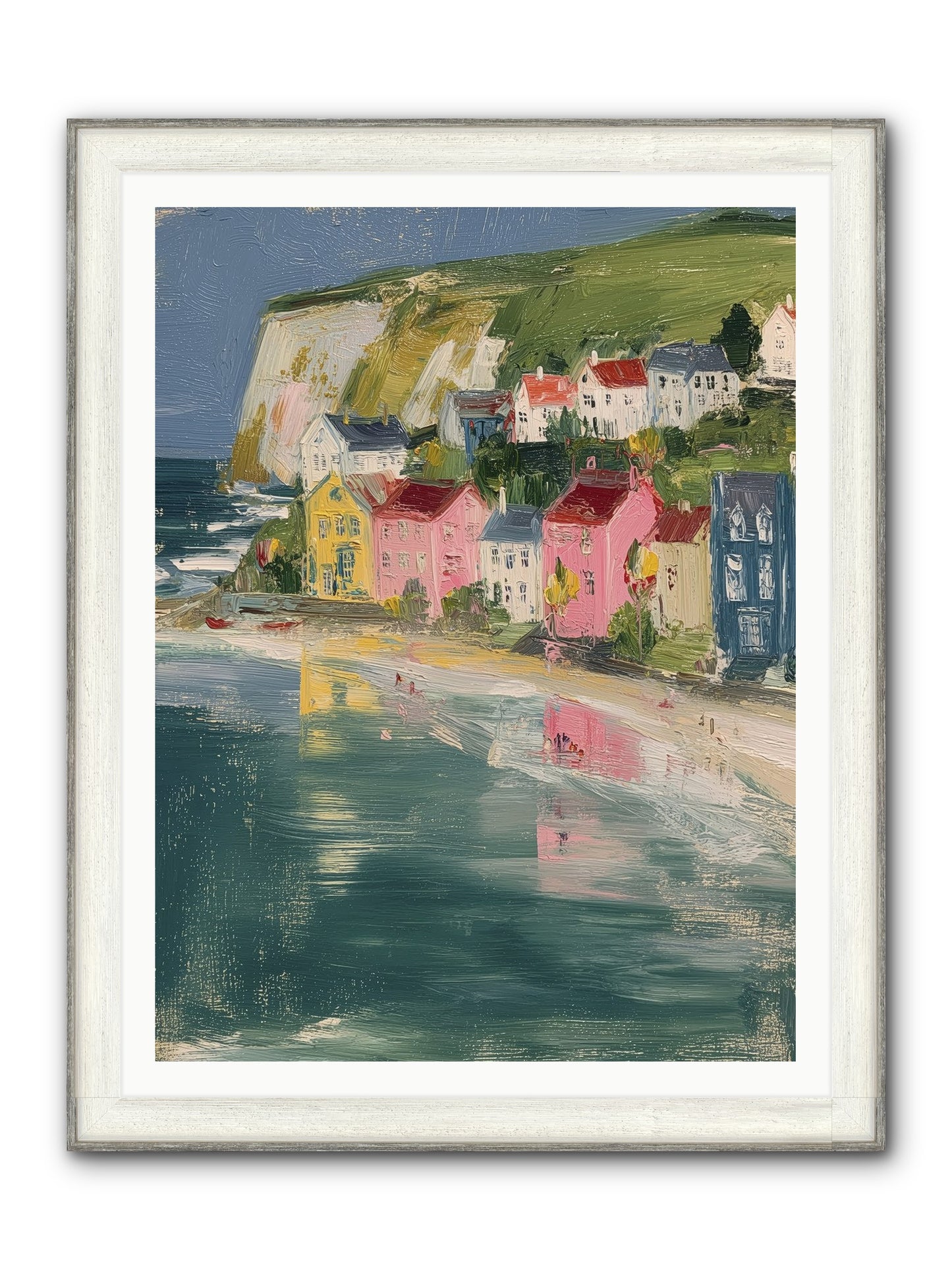 Sunset Hues Framed Print - Driftwood White 36x48