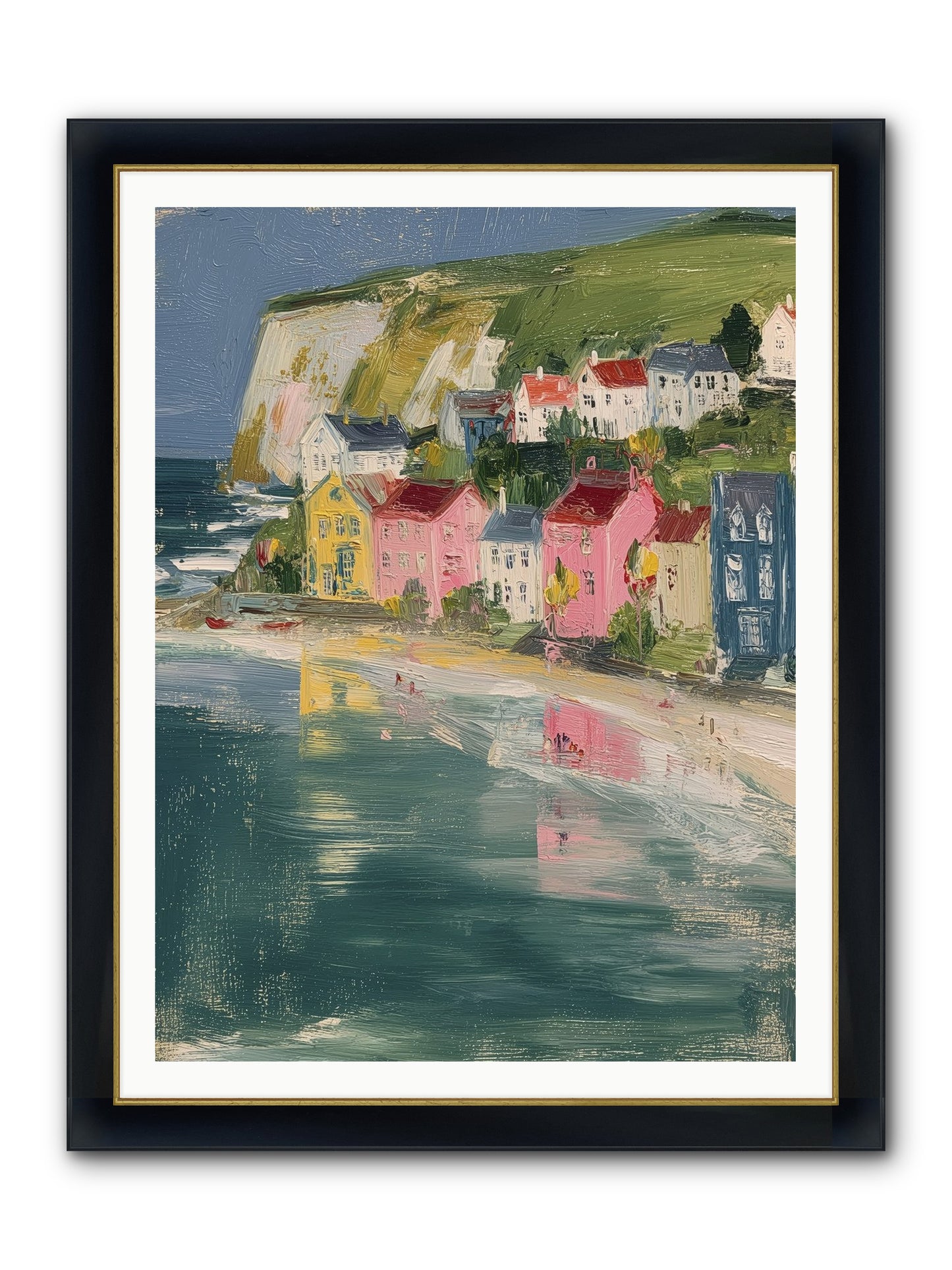 Sunset Hues Framed Print - Wide Black w/Gold 36x48