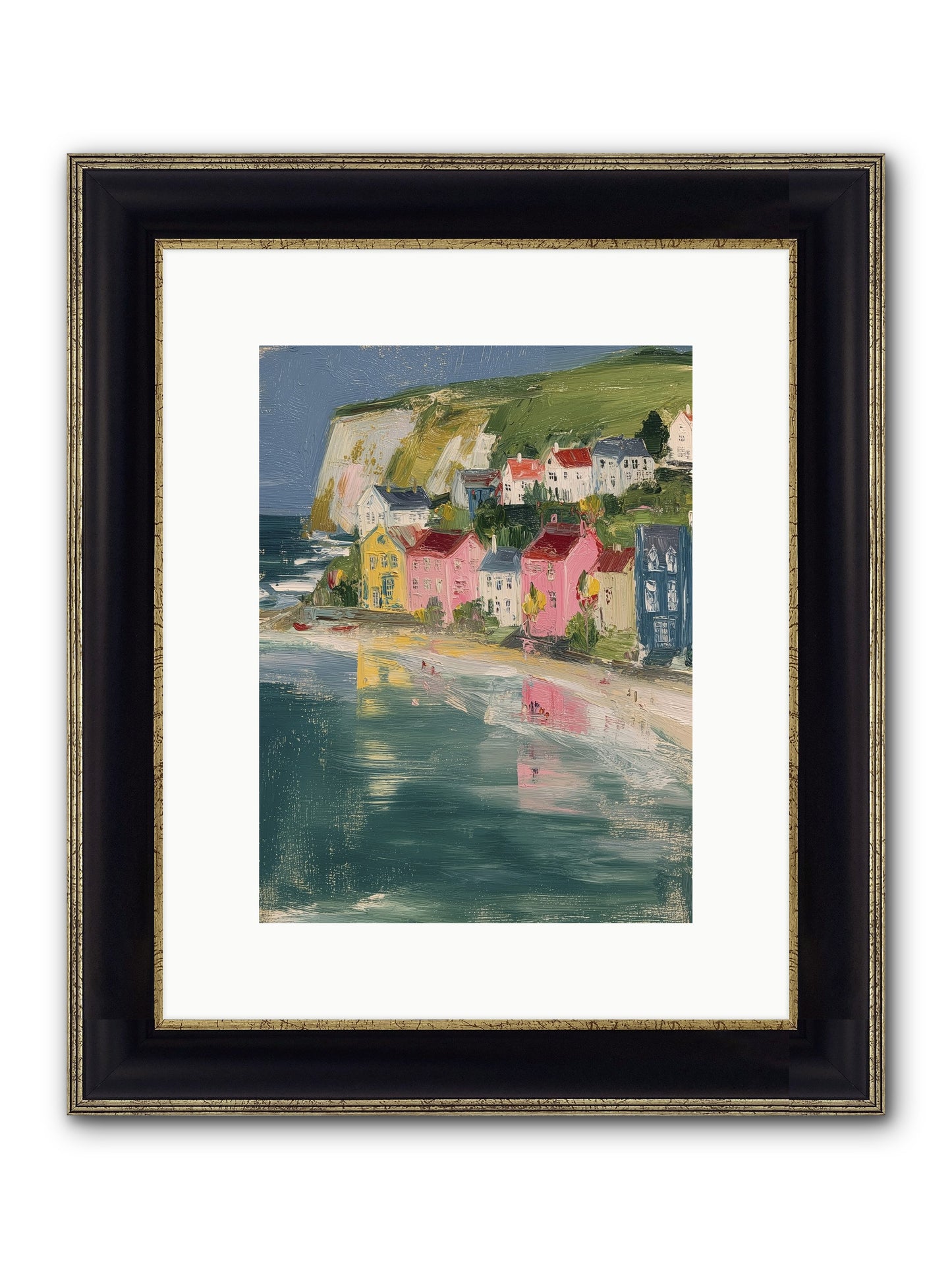 Sunset Hues Framed Print - Black & Gold 9x12