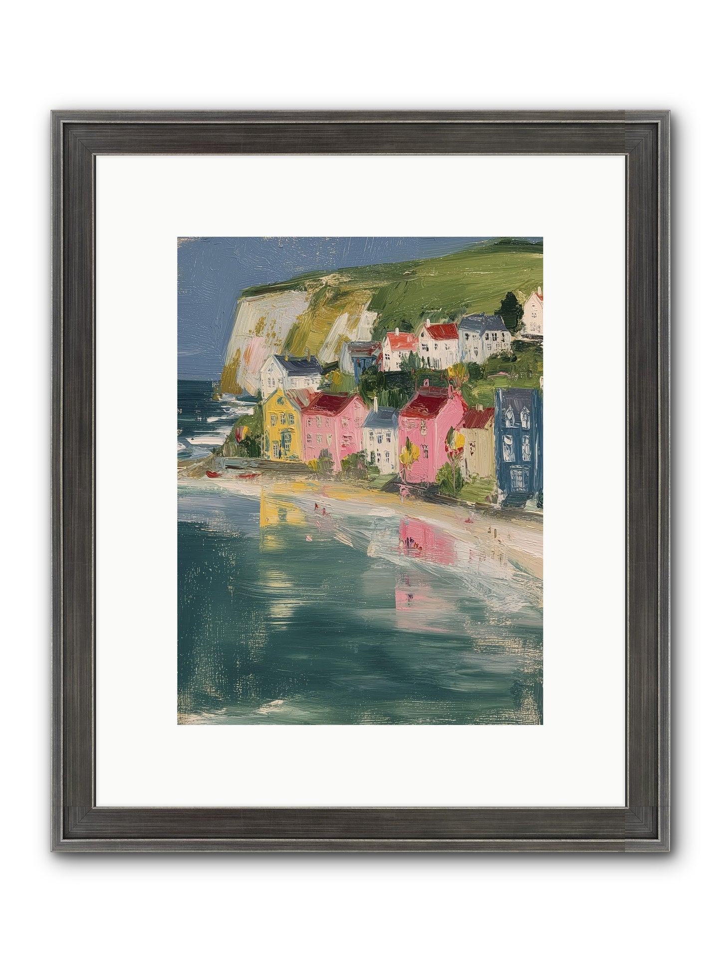 Sunset Hues Framed Print - Slimwoods Black/Silver 9x12