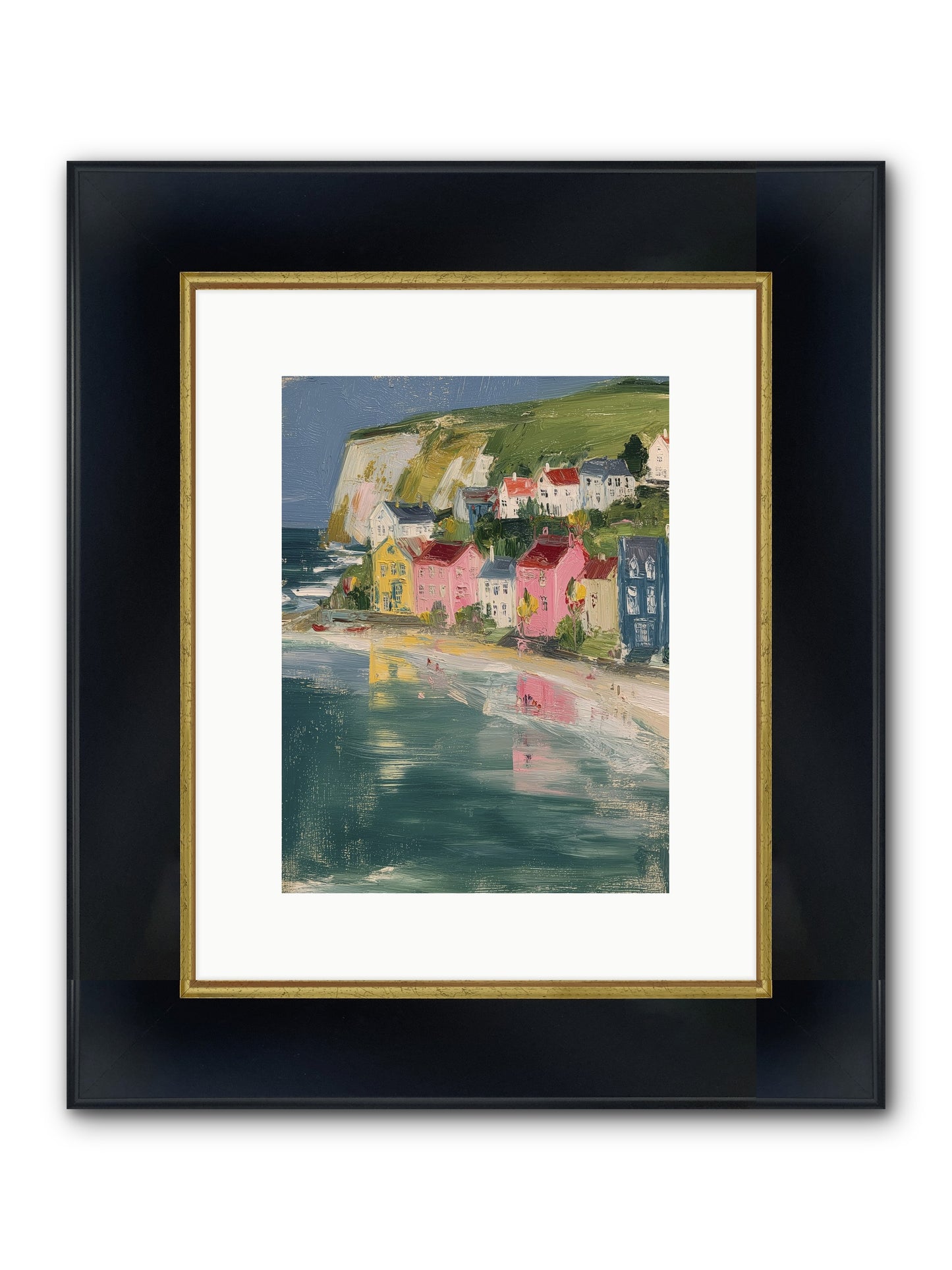 Sunset Hues Framed Print - Wide Black w/Gold 9x12