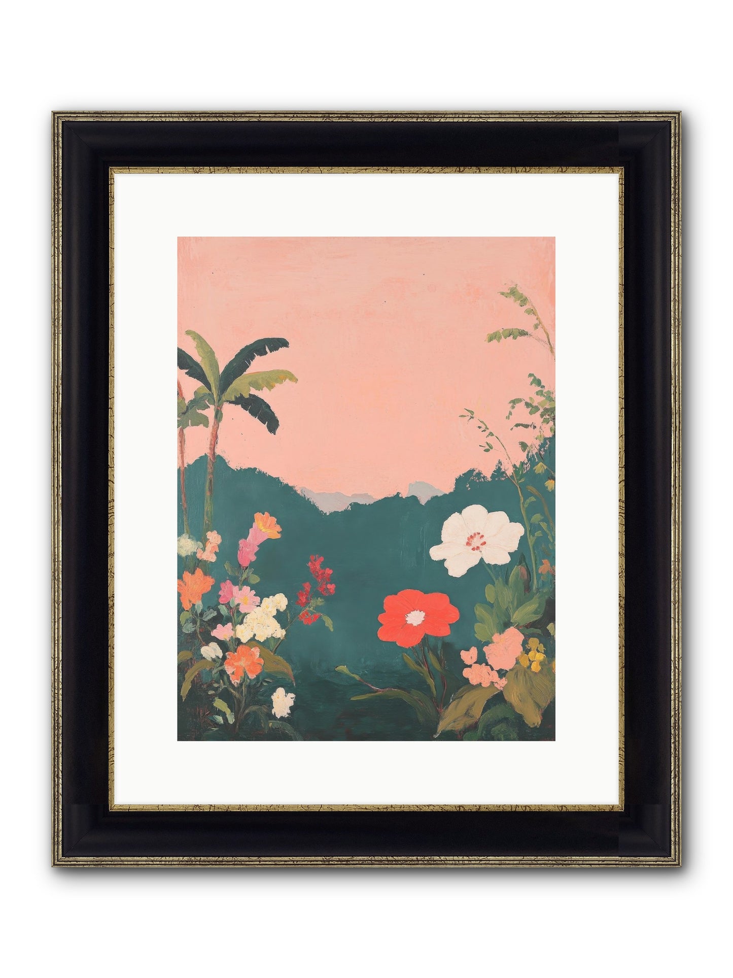 Sunset Marmalade Framed Print - Black & Gold 12x16