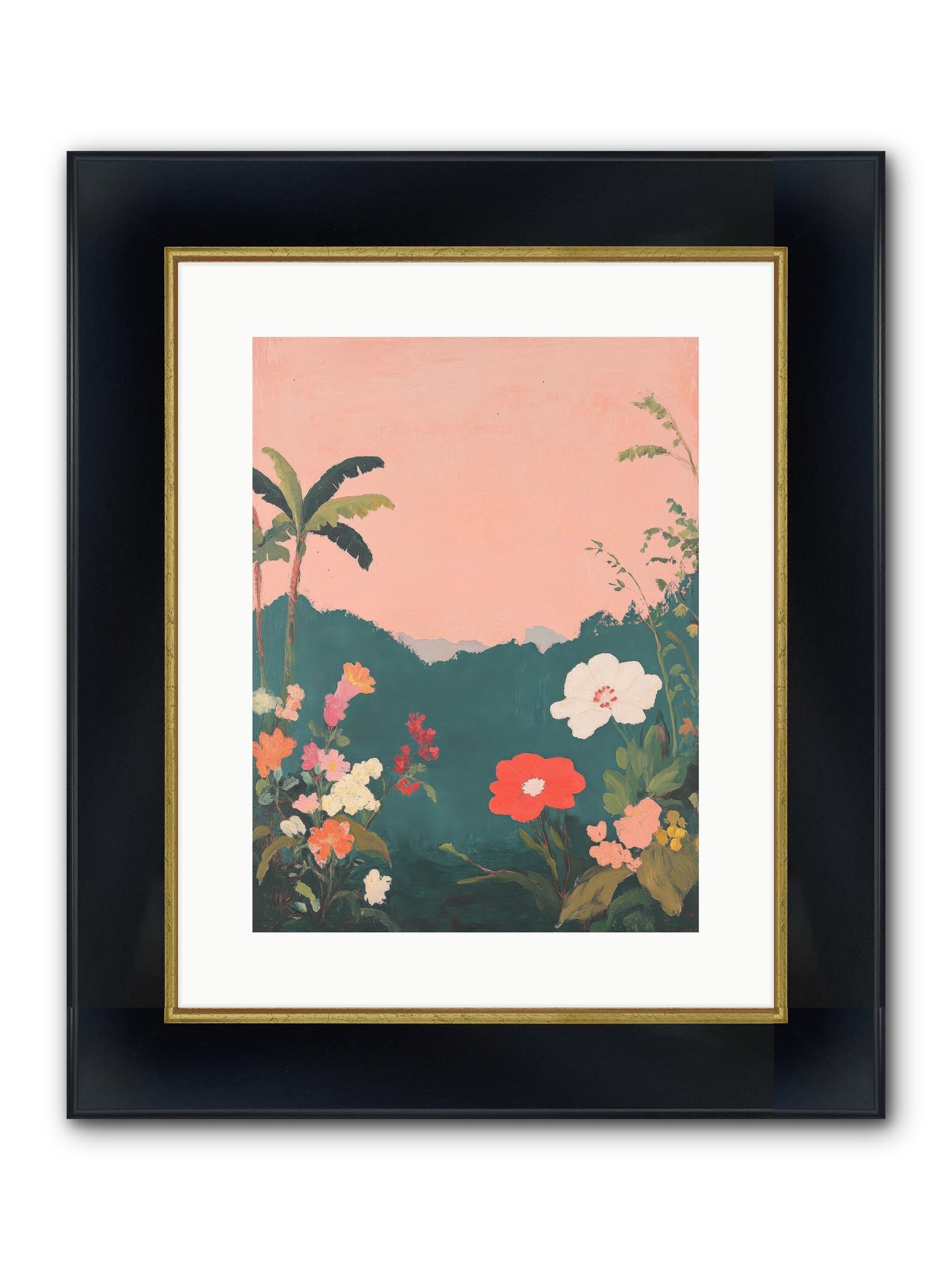 Sunset Marmalade Framed Print - Wide Black w/Gold 12x16