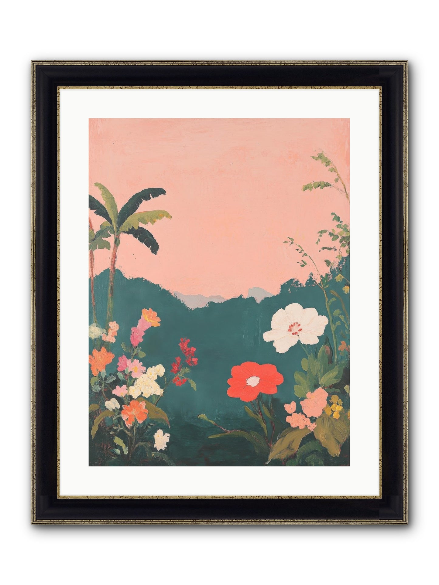 Sunset Marmalade Framed Print - Black & Gold 18x24