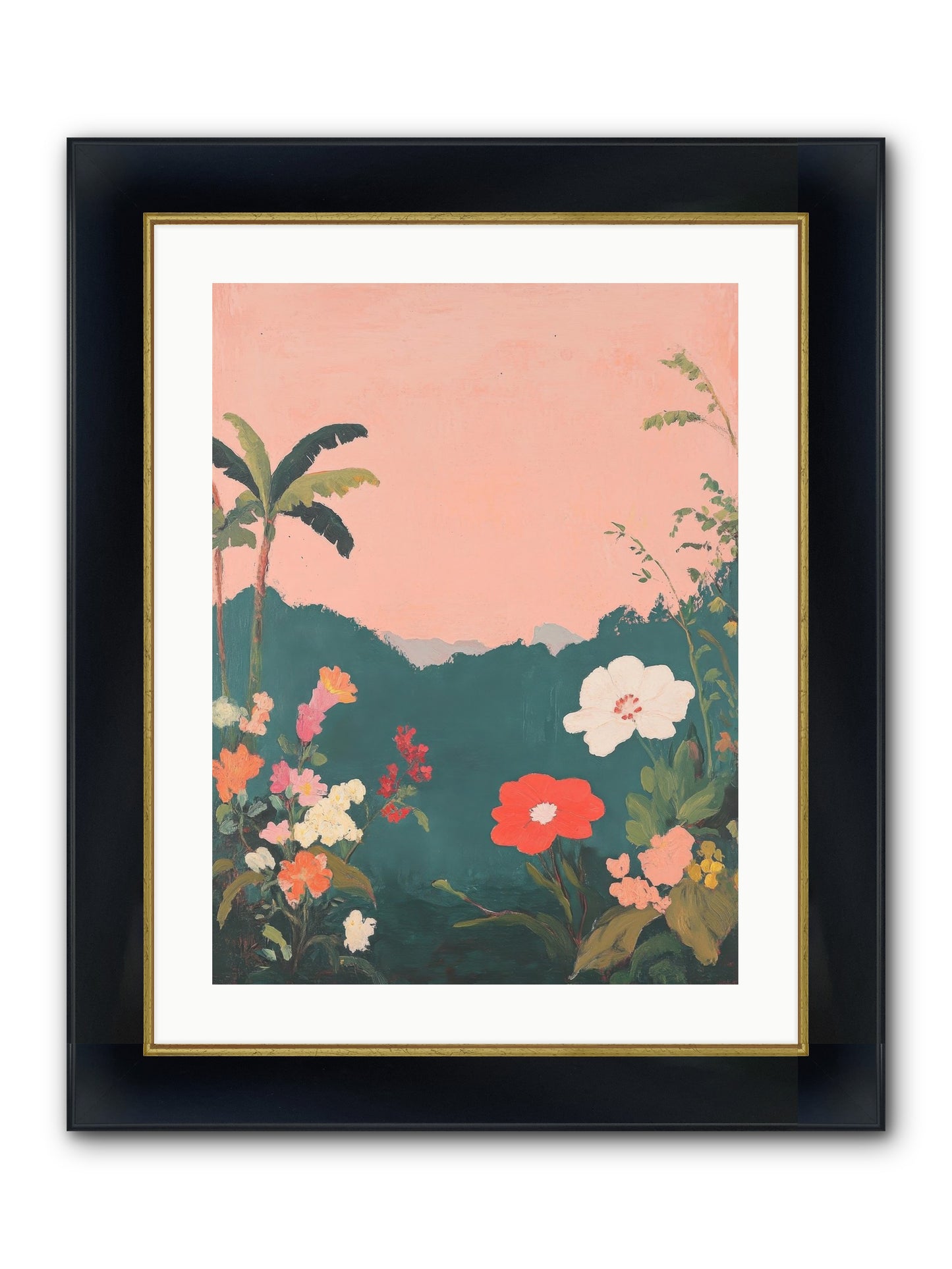 Sunset Marmalade Framed Print - Wide Black w/Gold 18x24