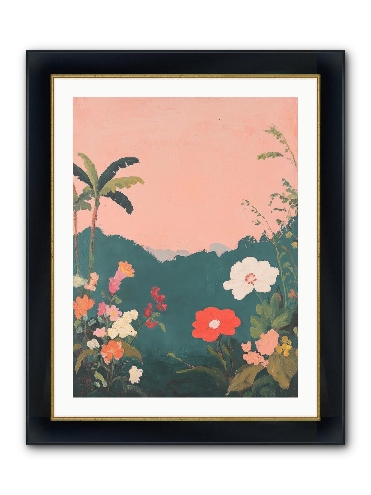 Sunset Marmalade Framed Print - Wide Black w/Gold 24x32