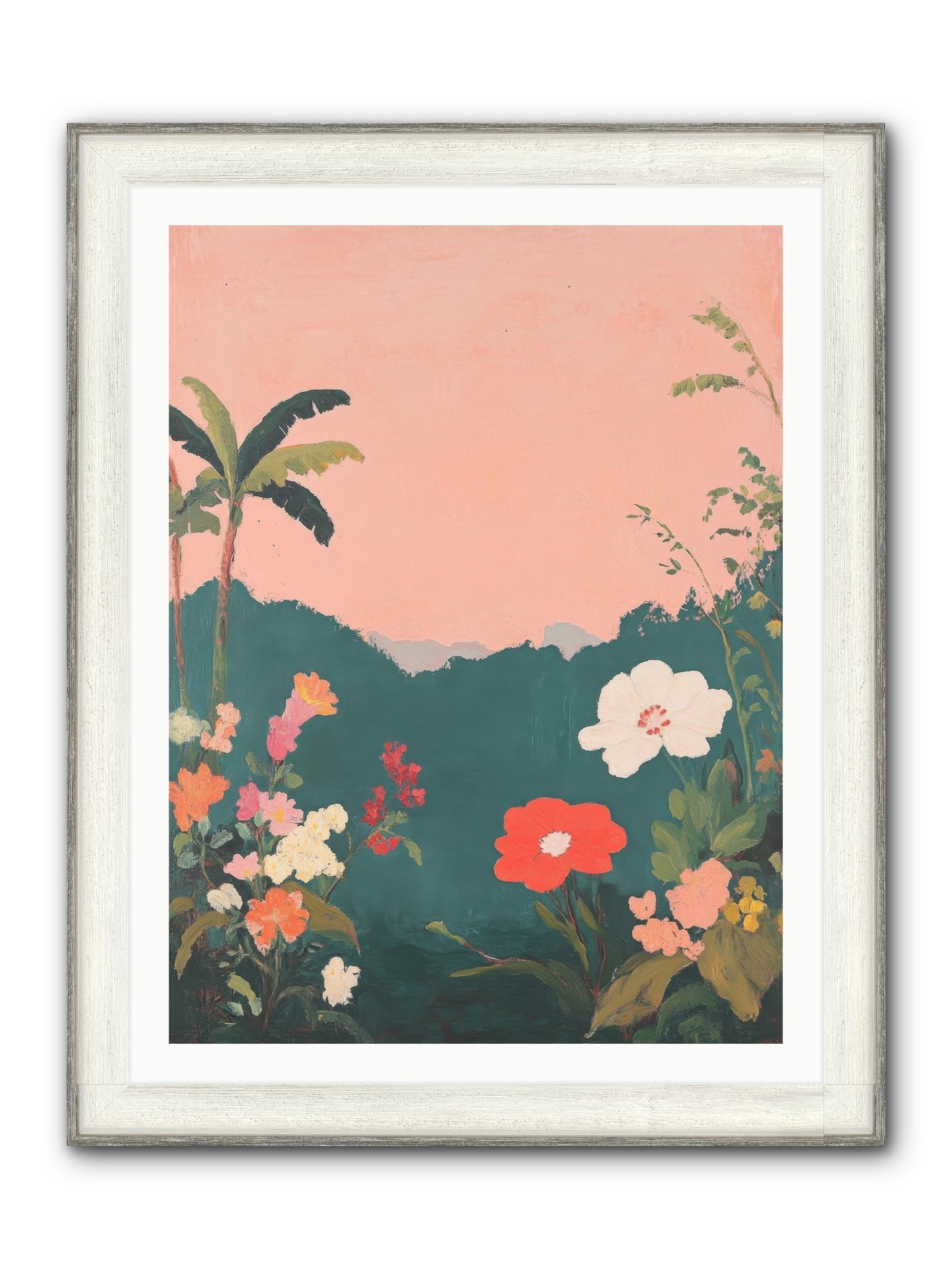 Sunset Marmalade Framed Print - Driftwood White 30x40