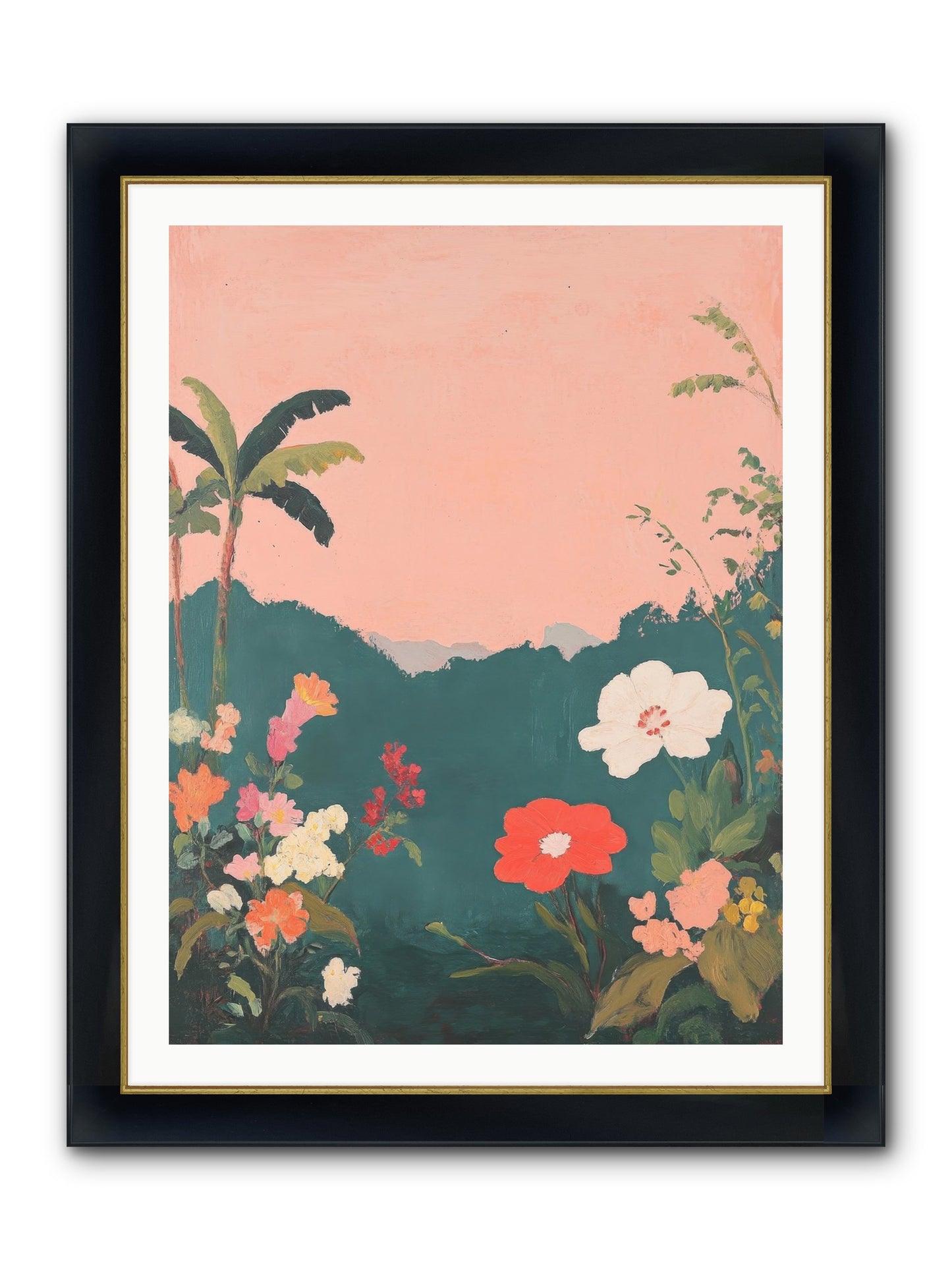 Sunset Marmalade Framed Print - Wide Black w/Gold 30x40
