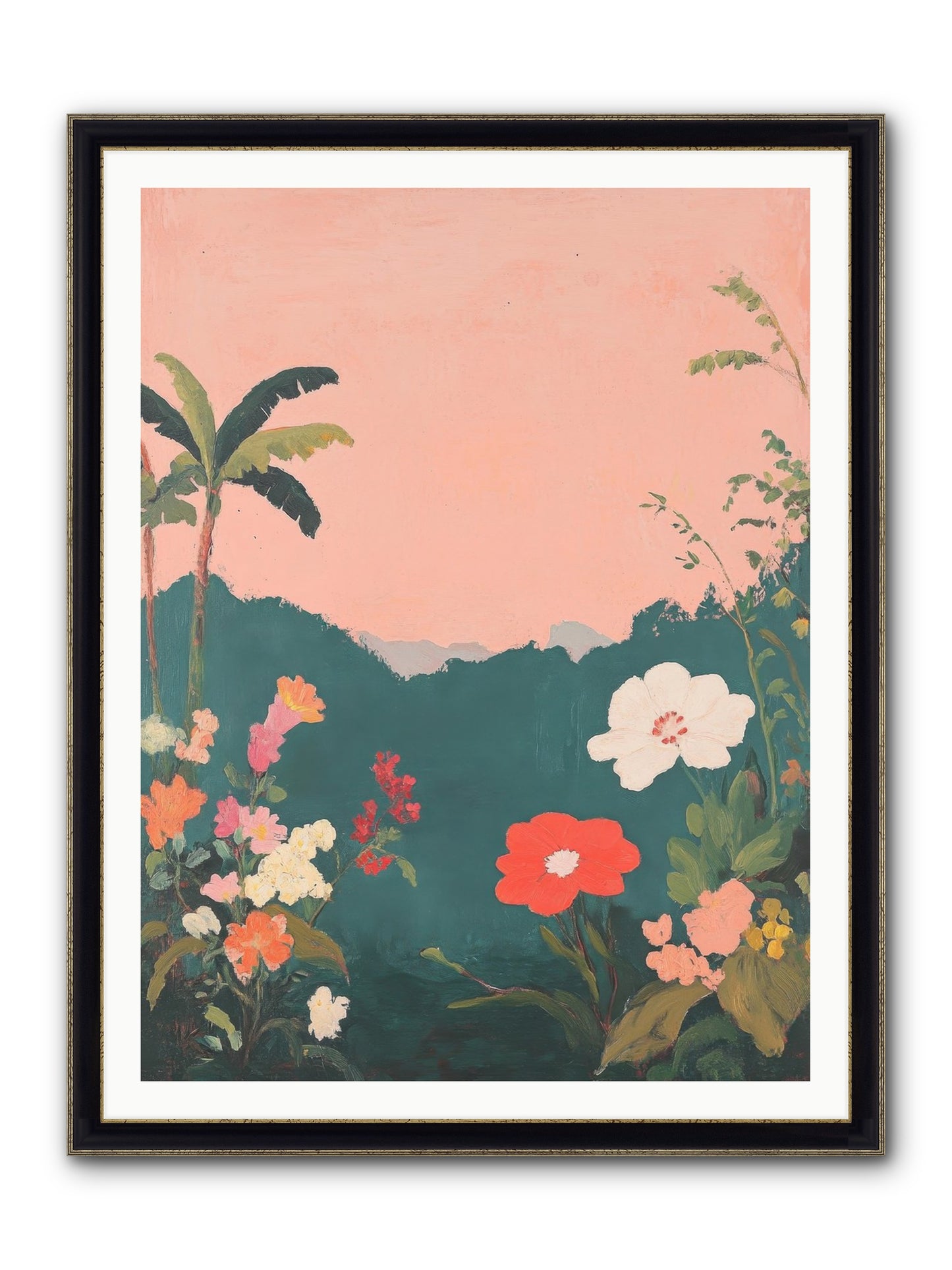 Sunset Marmalade Framed Print - Black & Gold 36x48