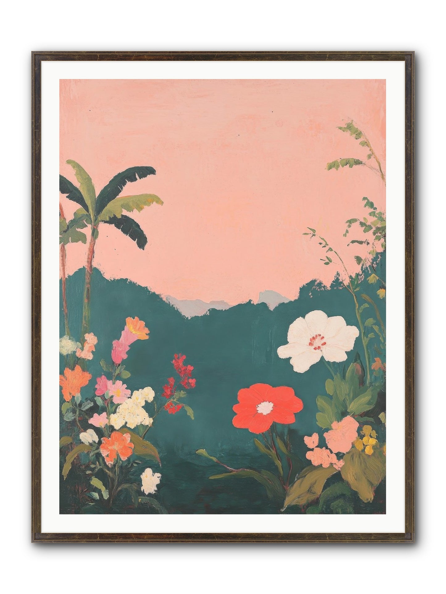 Sunset Marmalade Framed Print - Slimwoods Black/Gold 36x48