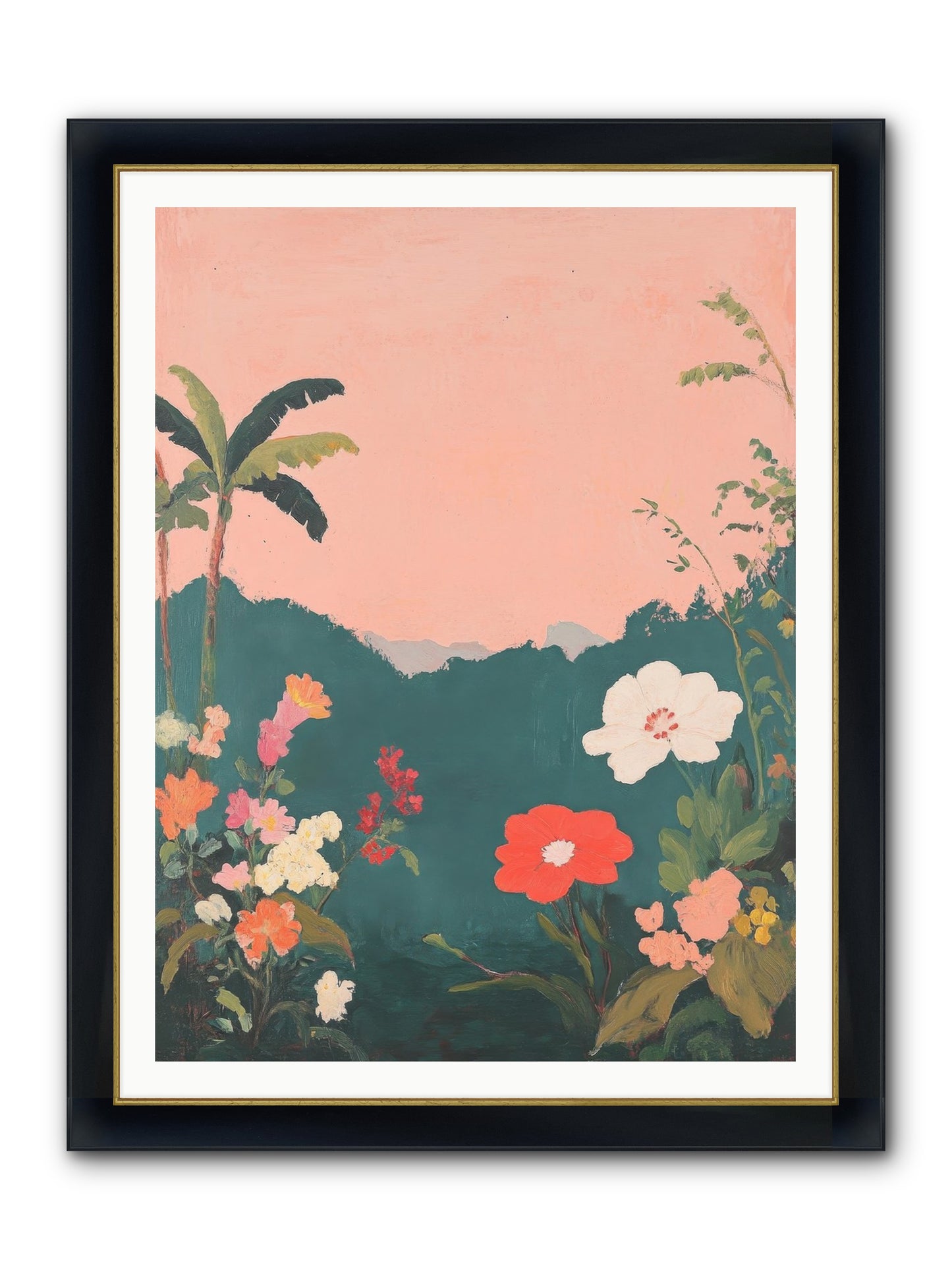 Sunset Marmalade Framed Print - Wide Black w/Gold 36x48